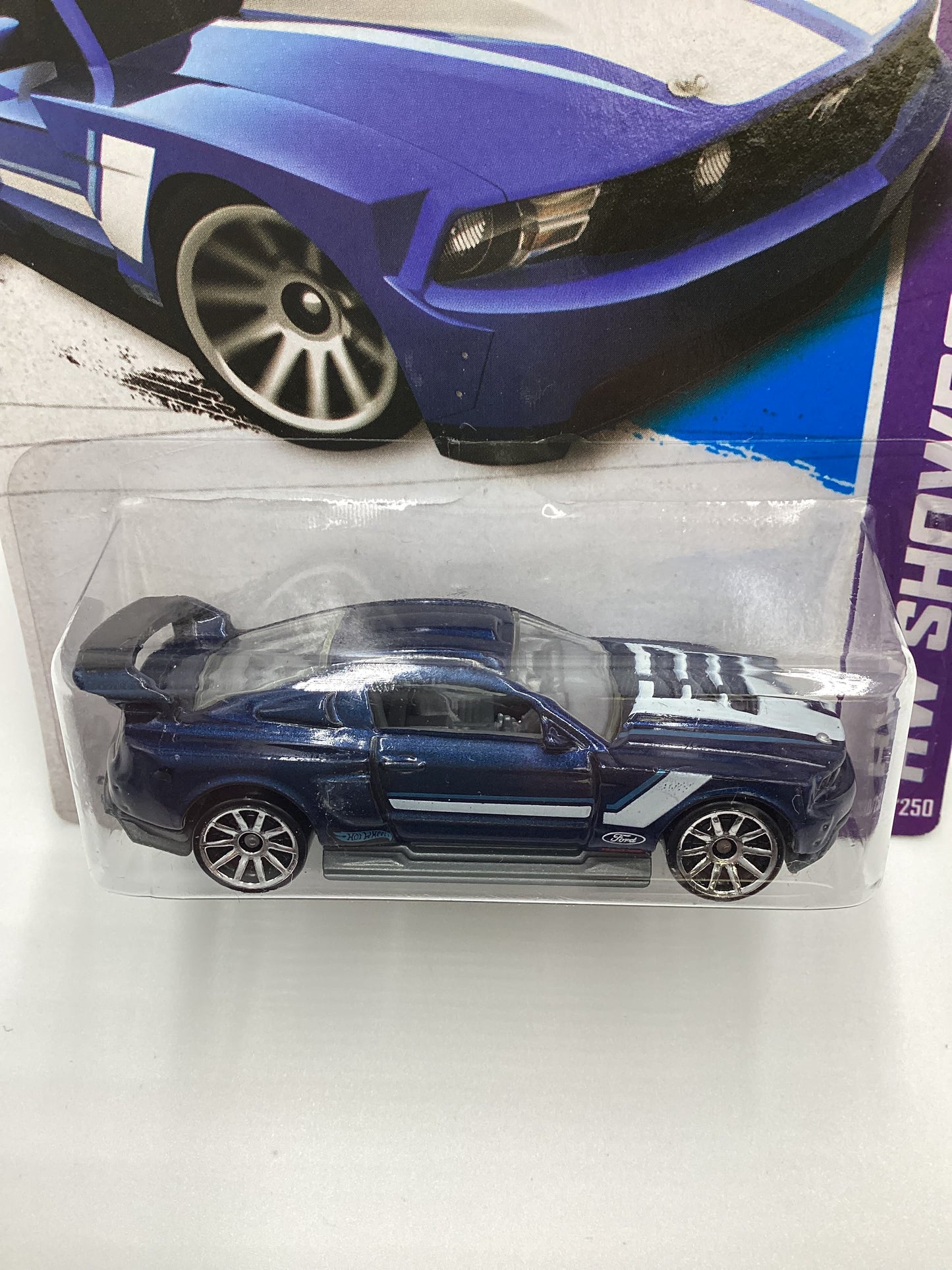 2013 Hot Wheels #230 Custom 12 Ford Mustang Blue