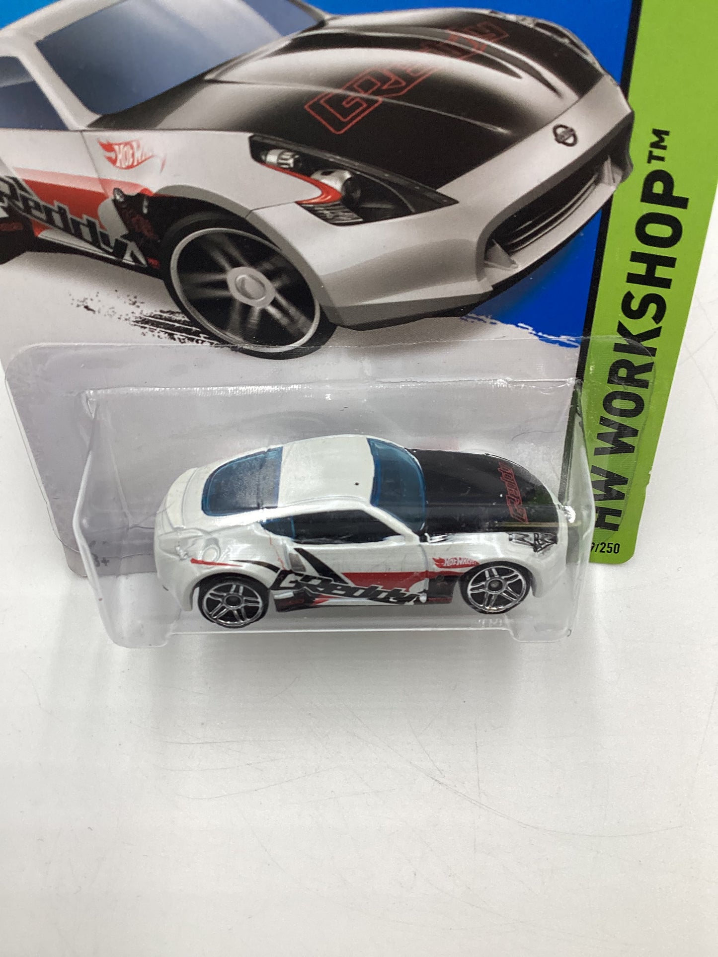 2014 Hot Wheels Workshop #249 Nissan 370Z GReddy White 82D
