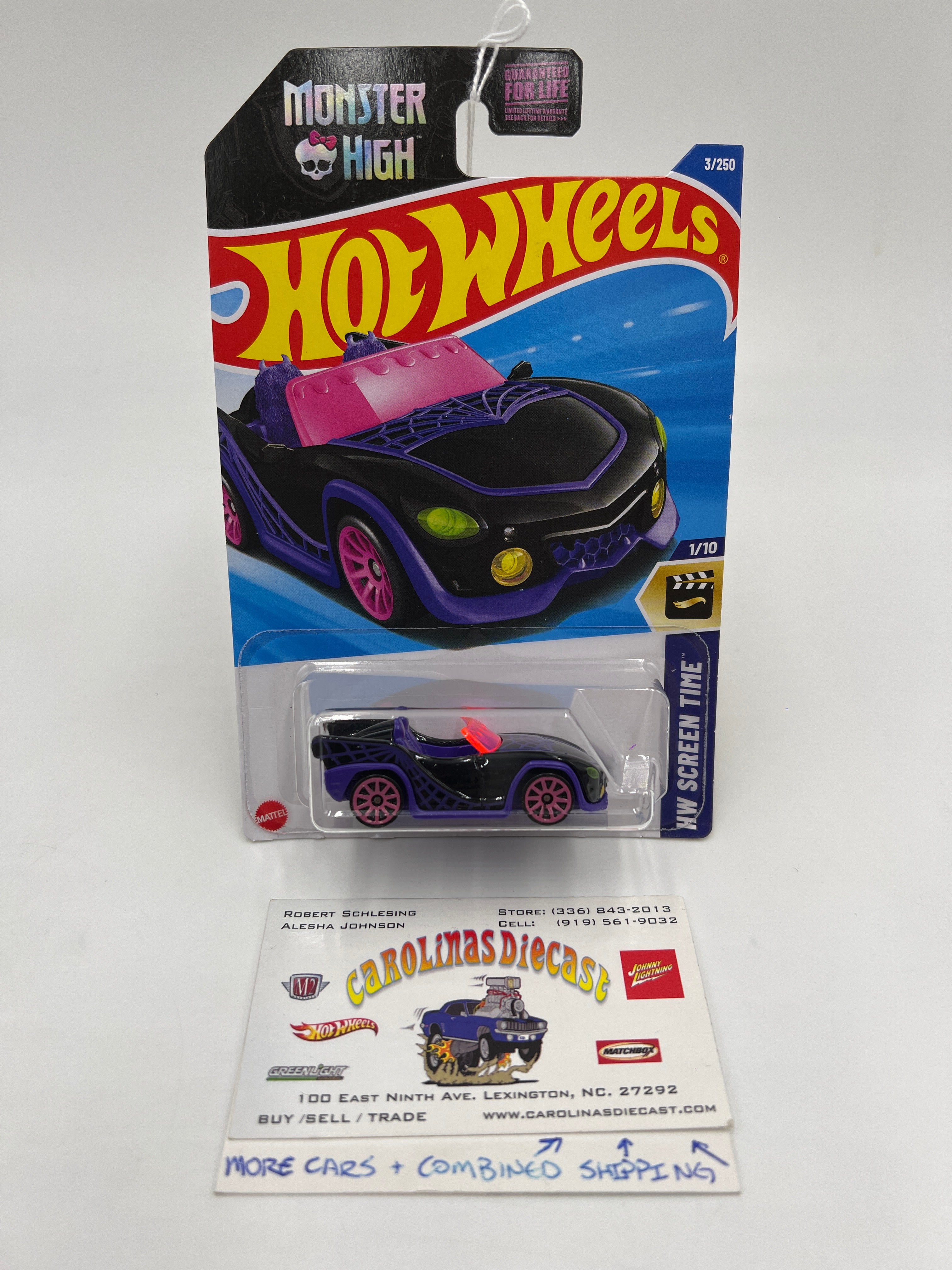 2025 Hot Wheels H Case Screen Time #3 Monster High Ghoul Mobile