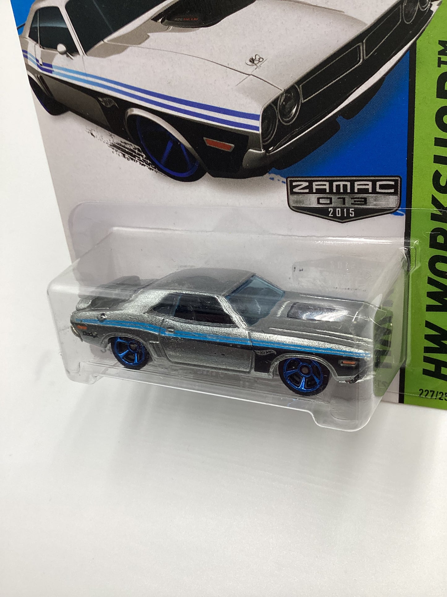 2015 Hot Wheels #227 ZAMAC 013 71 DODGE CHALLENGER 144D