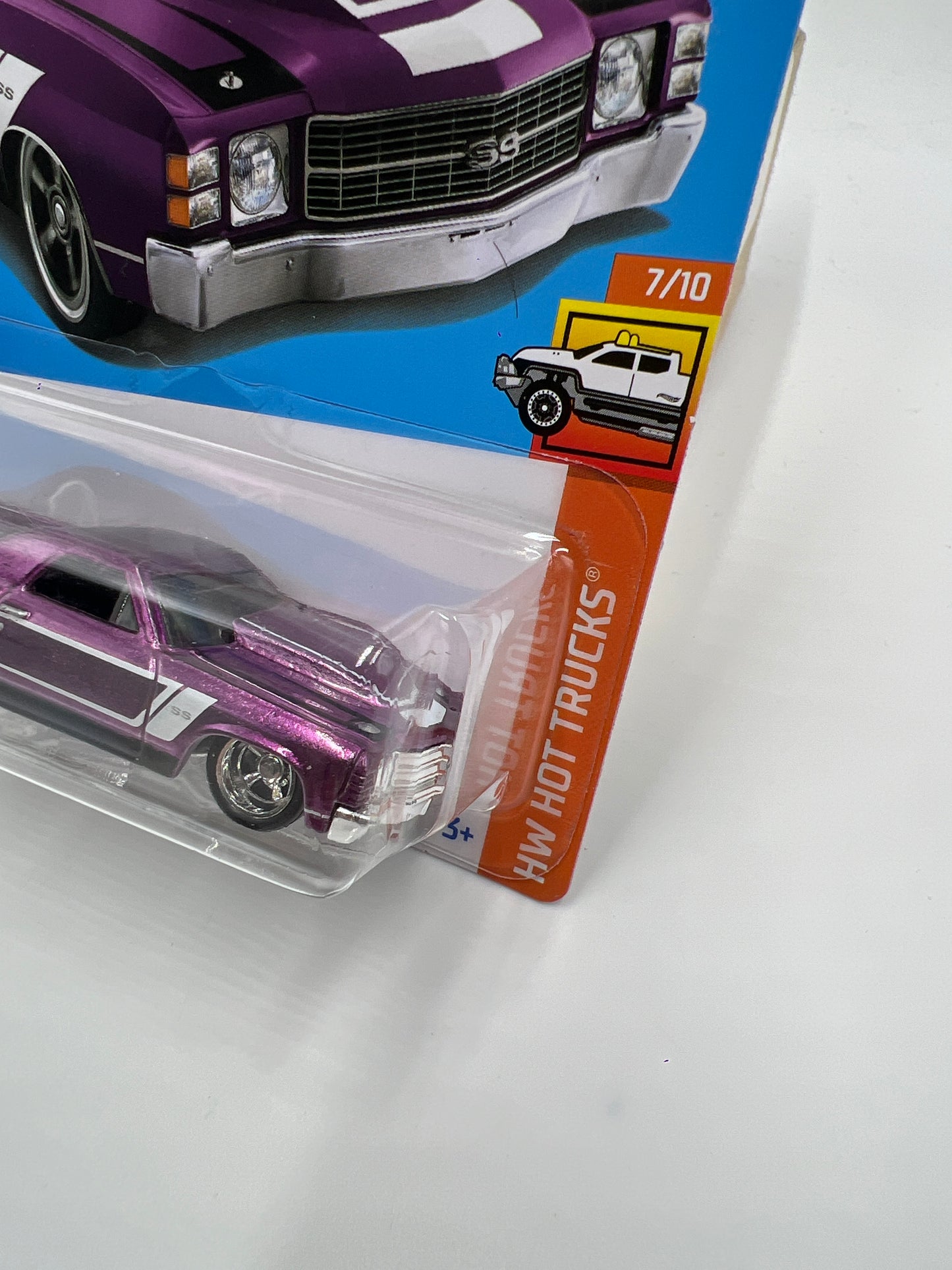 2024 Hot Wheels F Case Super Treasure Hunt #132 72 El Camino Purple W/Protector Small Crack In Blister