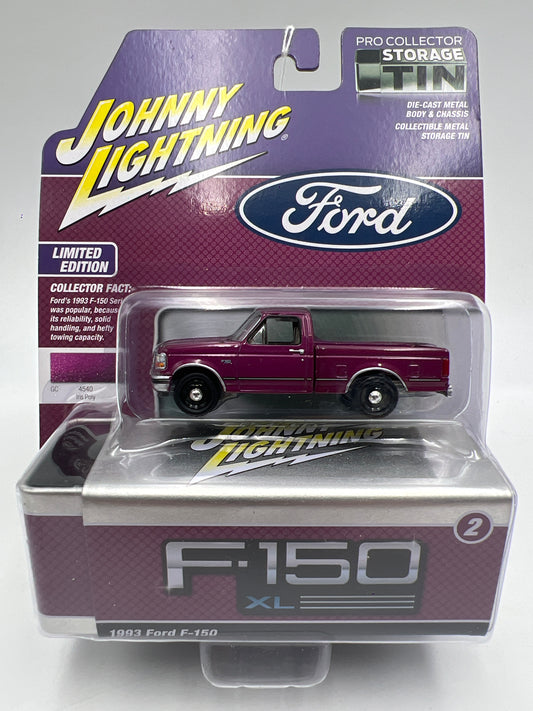 2025 Johnny Lightning Pro Collector Storage Tin #2 1993 Ford F-150 Purple 220B