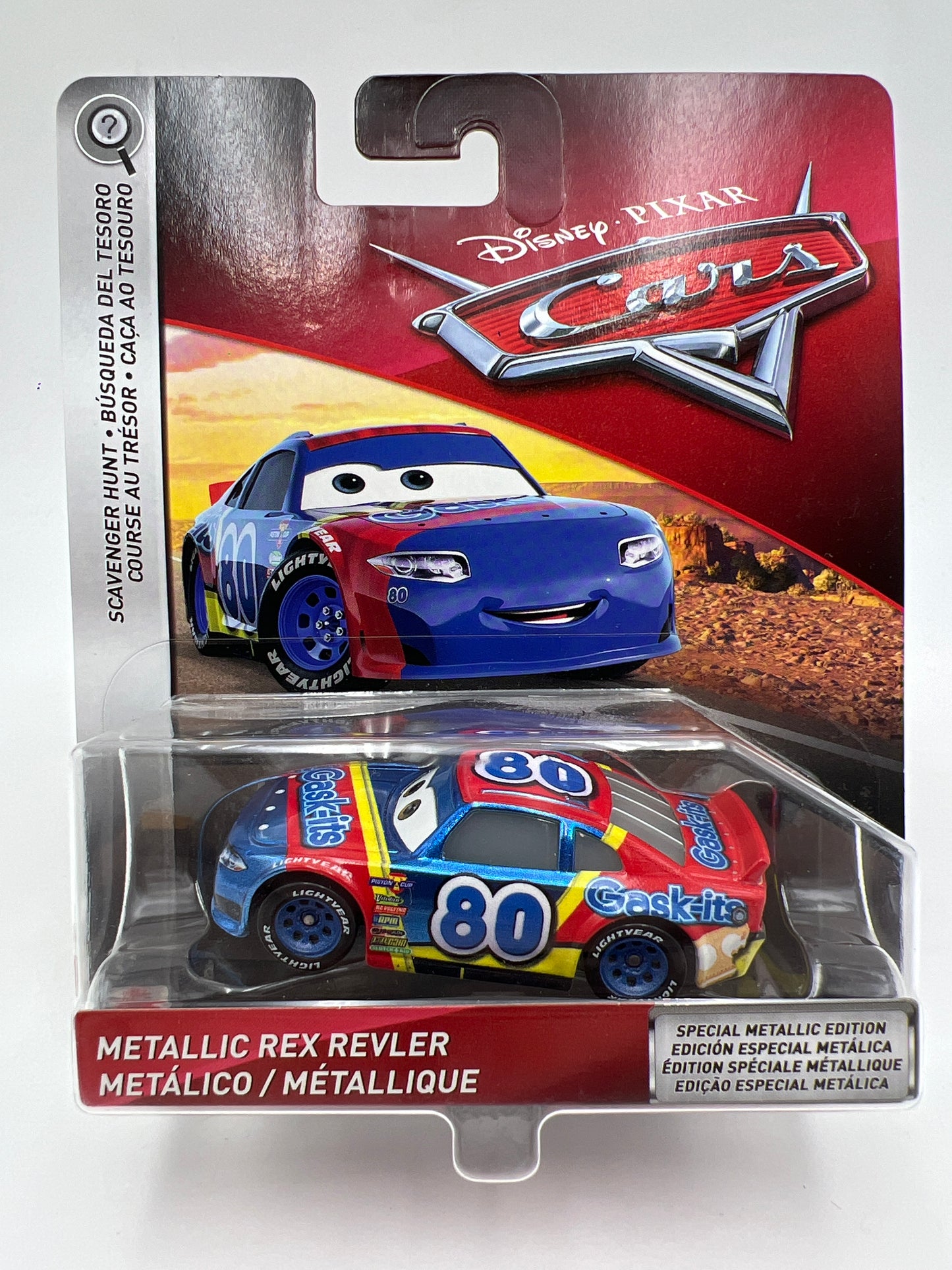 Disney Pixar Cars Scavenger Hunt Metallic Rex Revler 141C