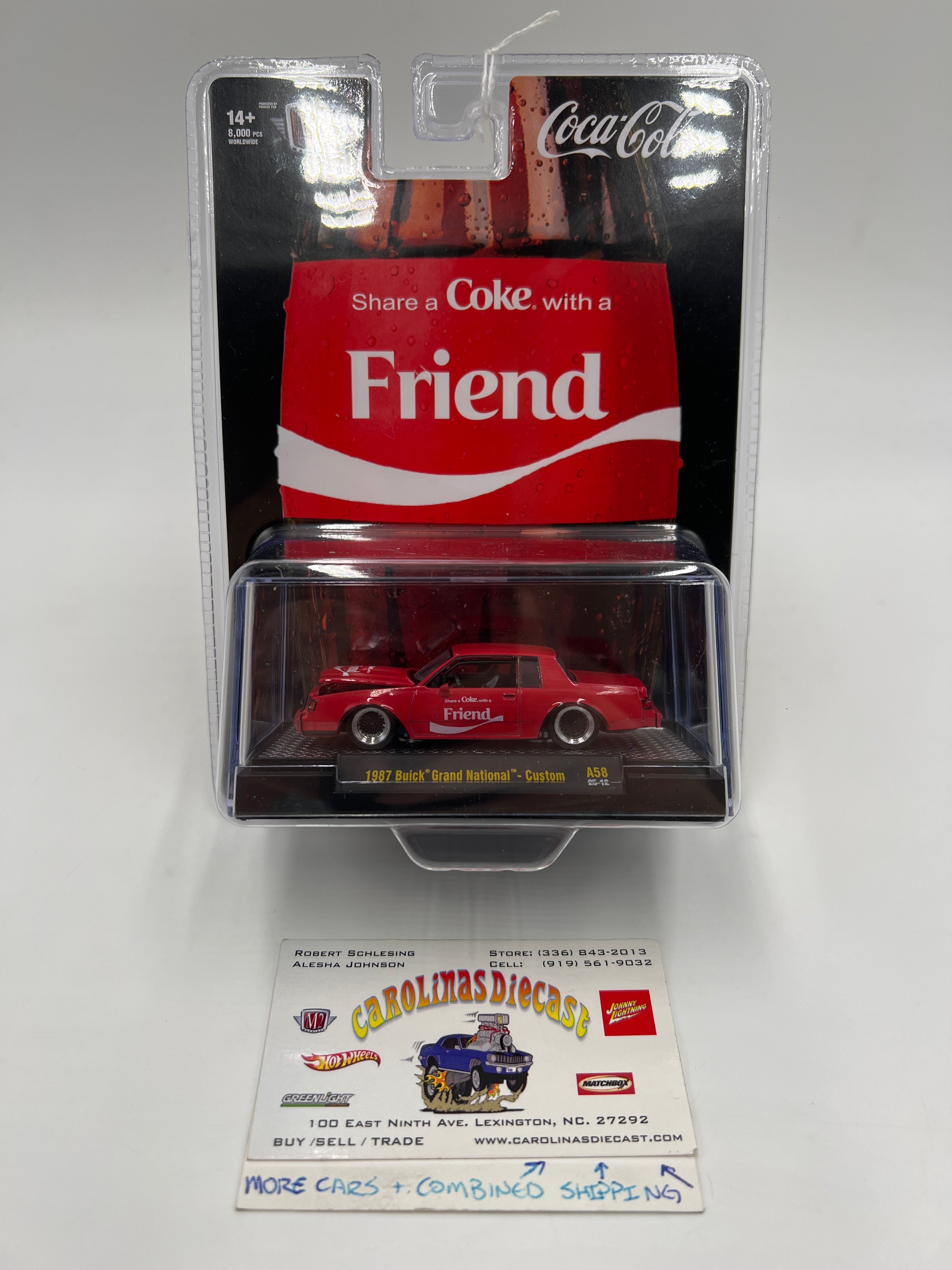 M2 Machines Coca Cola Friend 1987 Buick Grand National Red A58