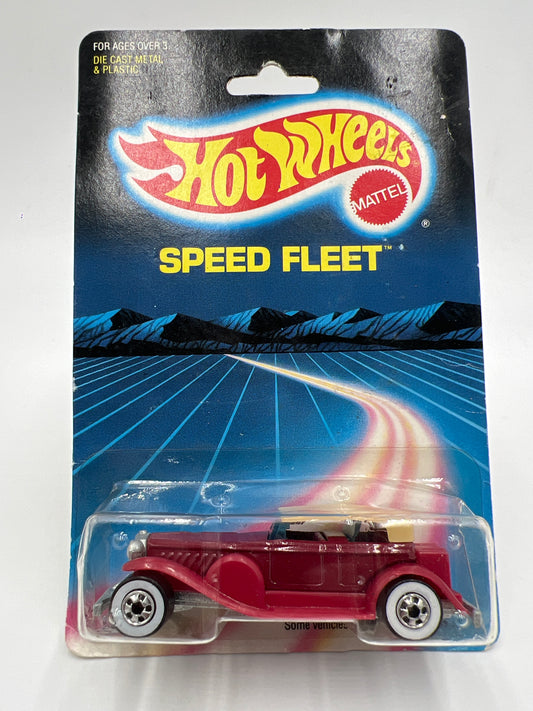 Hot Wheels Original 1986 Speed Fleet #2533 31 Doozie Burgundy  W/Protector Blister Not Perfect