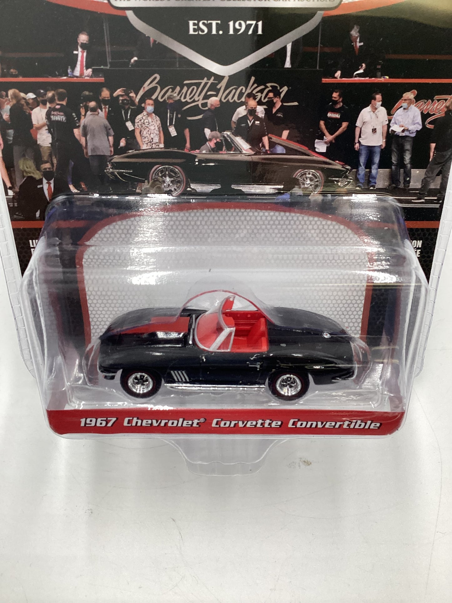 Greenlight GL Barrett Jackson 50th Anniversary Series 8 1967 Chevrolet Corvette Convertible Black 180G