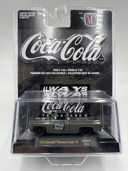 M2 Machines Coca Cola 1973 Chevrolet Cheyenne Super 10 Gray NMD01 188L