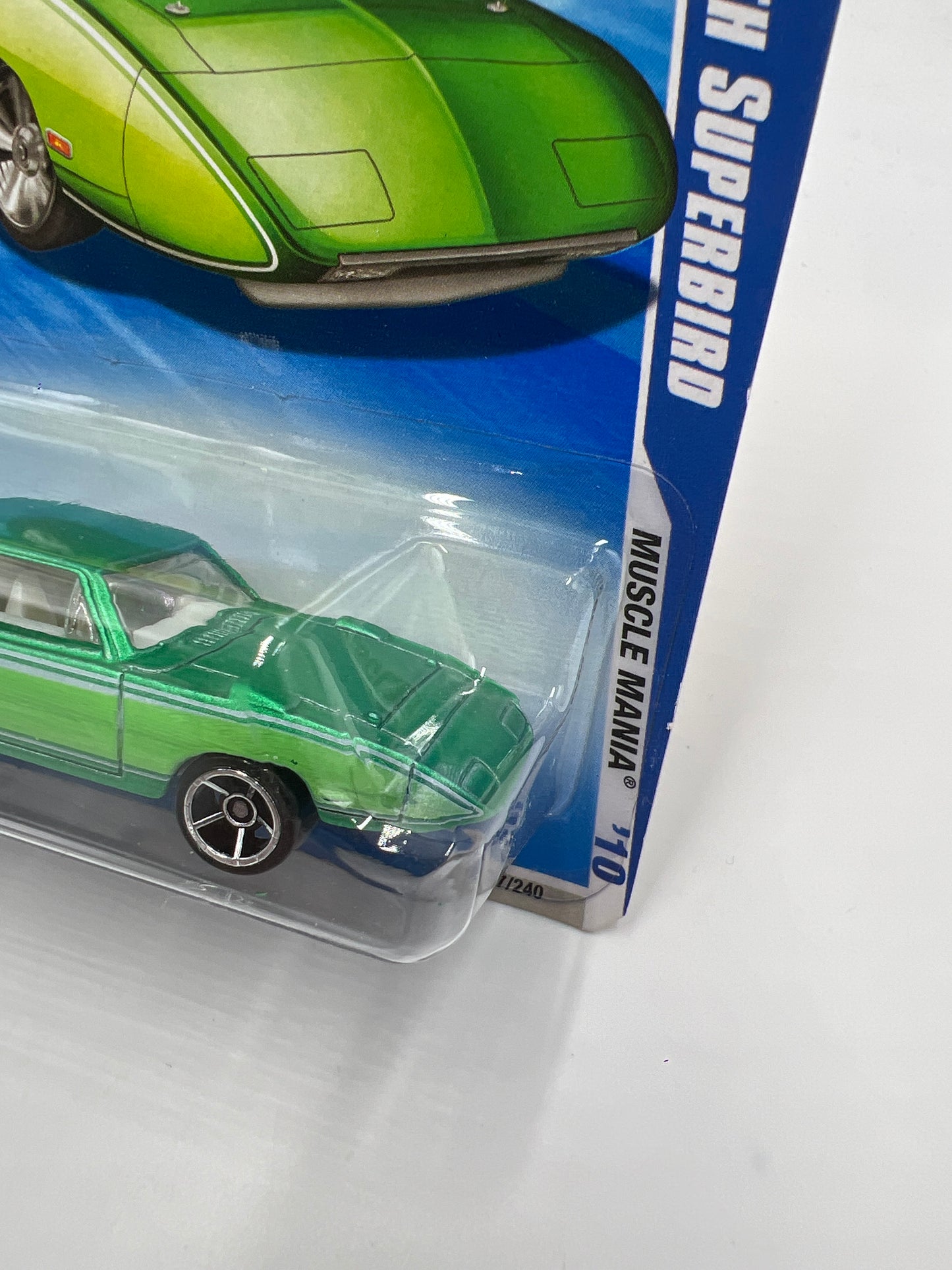 2010 Hot Wheels Muscle Mania #87 70 Plymouth Superbird Green 56B