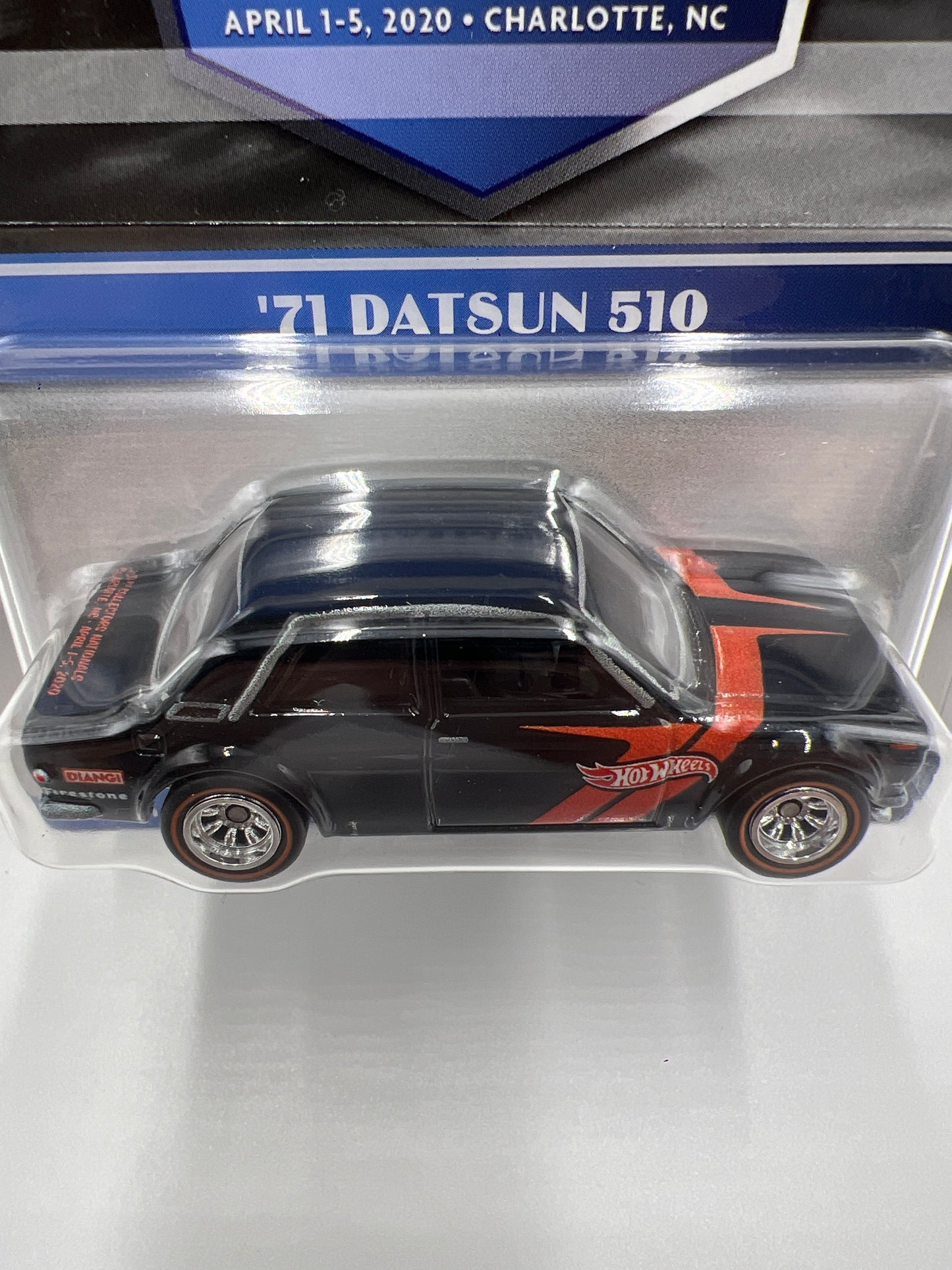 2020 Hot Wheels 20th Annual Collector Nationals 71 Datsun 510 1246/5000 Black W/Protector