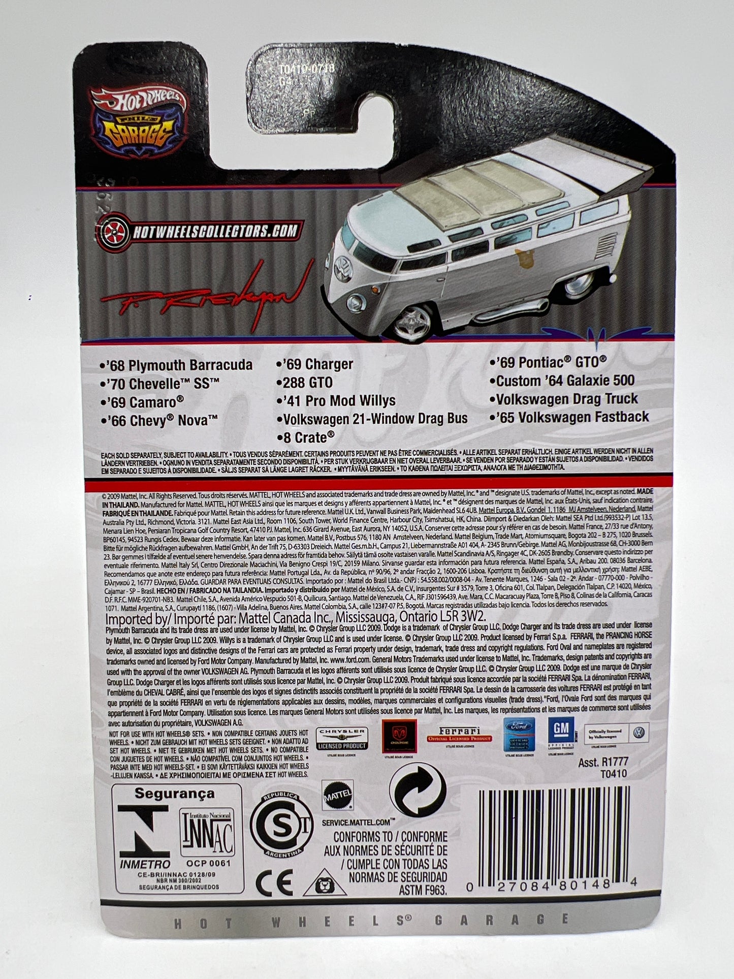 Hot Wheels Premium Phils Garage #37 Volkswagen Drag Truck Red