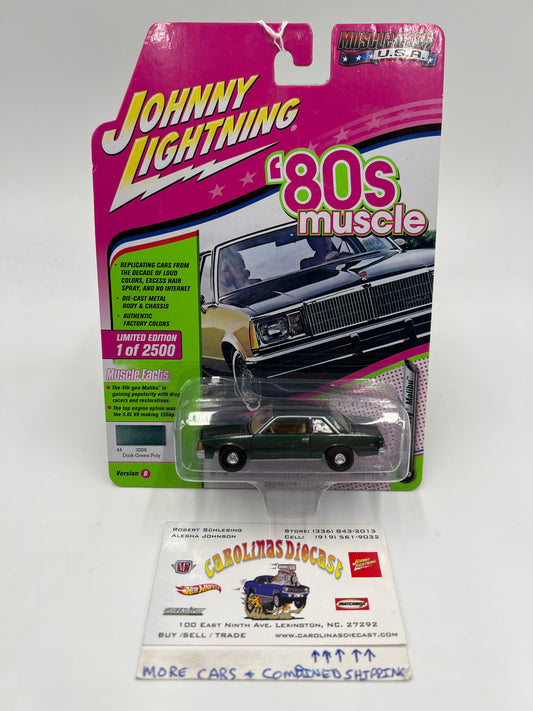 Johnny Lightning 80s Muscle Release 3 Version B 1/2500 1980 Chevy Malibu Green #1