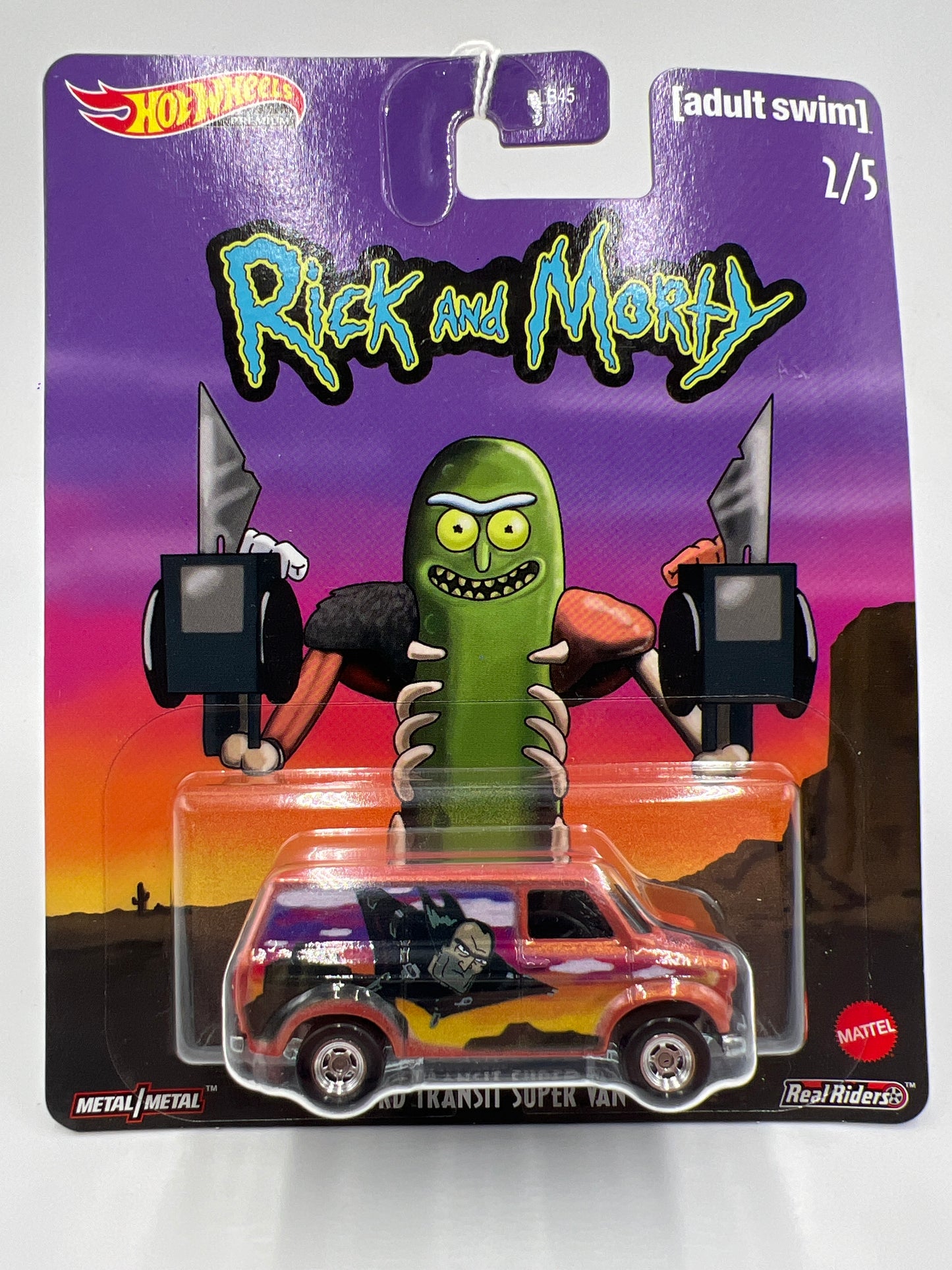 Hot Wheels Pop Culture Premium Rick And Morty #2 Ford Transit Super Van Orange 270F