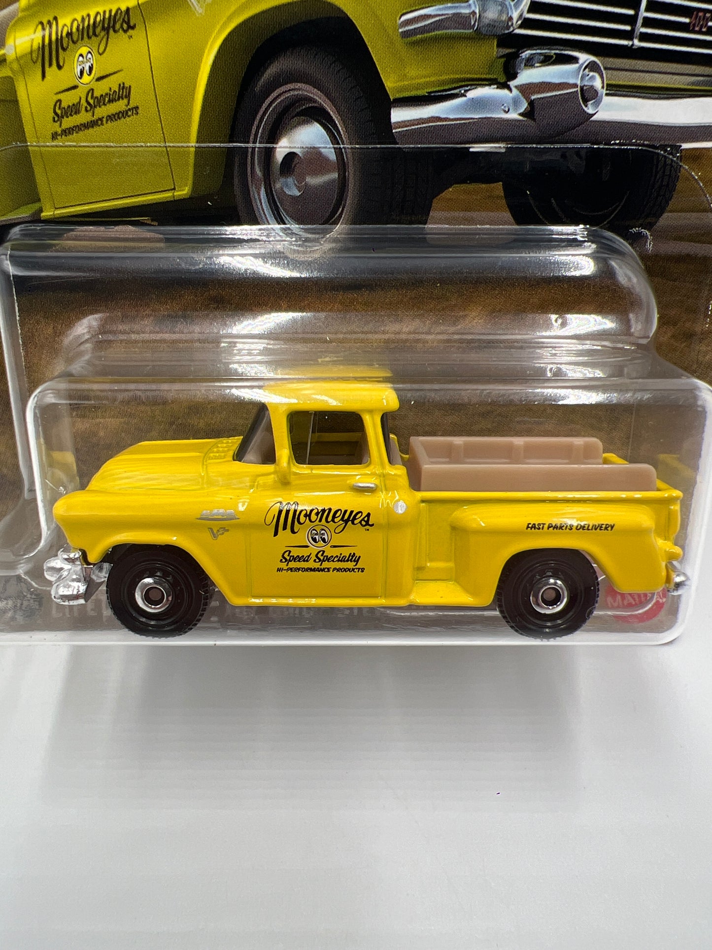 2025 Matchbox Parts Delivery Trucks #2 57 GMC Stepside Yellow Mooneyes 160K