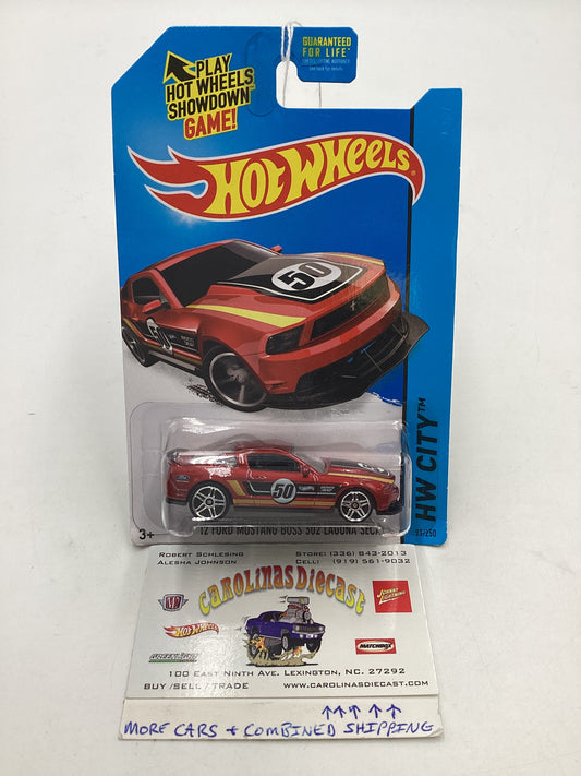 2014 HW City #91 12 Ford Mustang Boss 302 Laguna Seca Red 22E