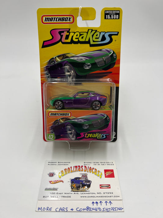 Matchbox Streakers #42 Pontiac Solstice Purple/Green 169A