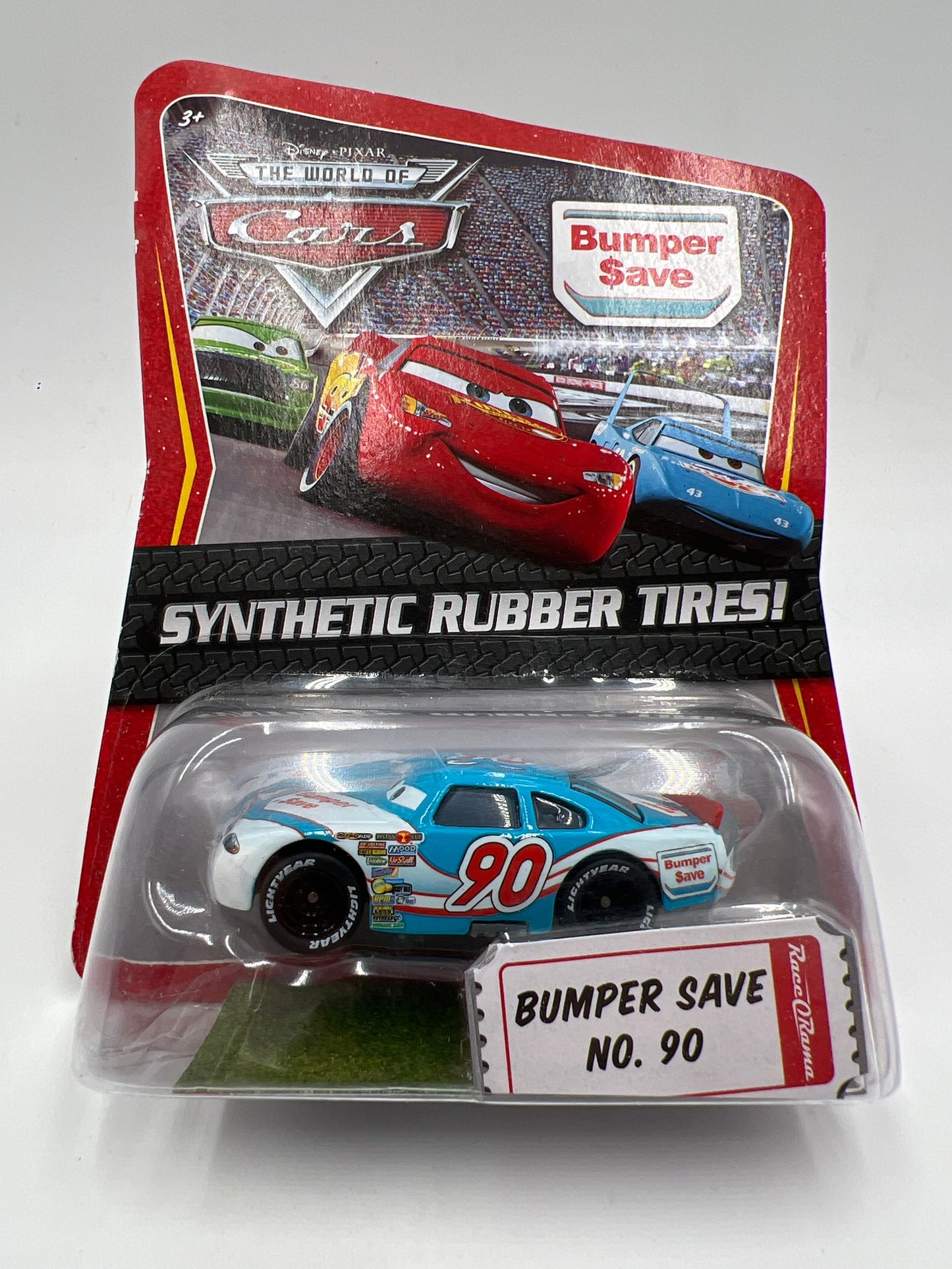 Disney Pixar The World Of Cars Rubber Tires Bumper Save No 90 140H