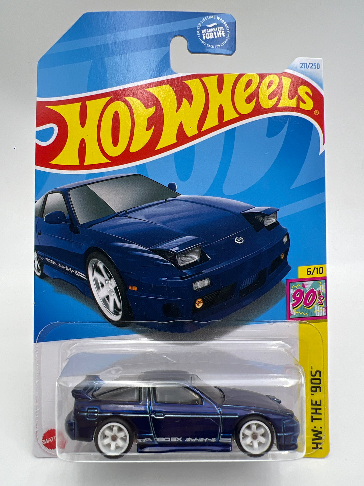 2024 Hot Wheels Super Treasure Hunt #211 96 Nissan 180SX Type X Blue W/Protector