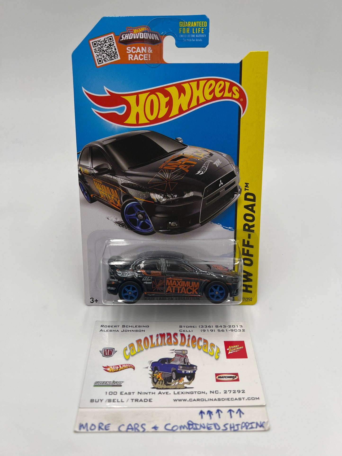2015 Hot Wheels Super Treasure Hunt #77 2008 Lancer Evolution W/Protector