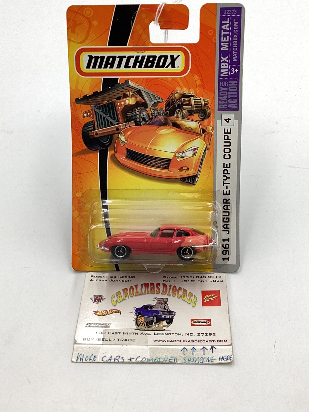 Matchbox 2007 #4 1961 Jaguar E -Type Coupe red 209C