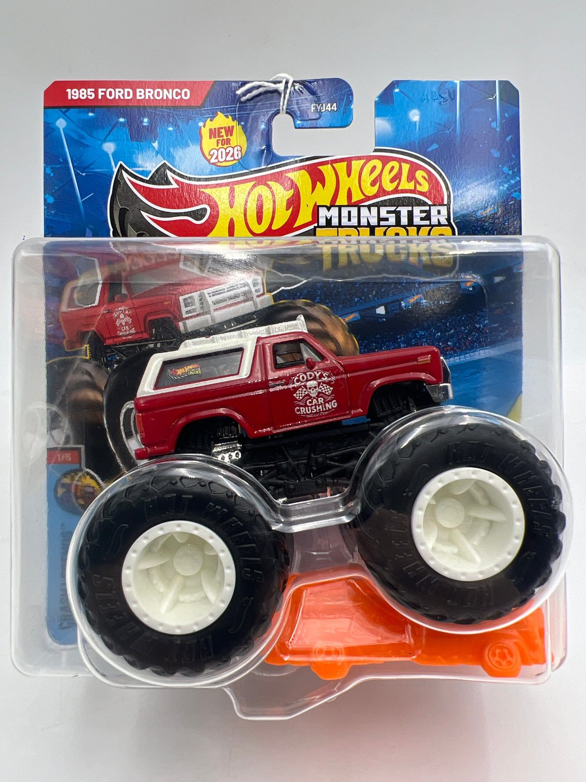 2026 Hot Wheels Monster Trucks Crash Legends #1 1985 Ford Bronco 128B