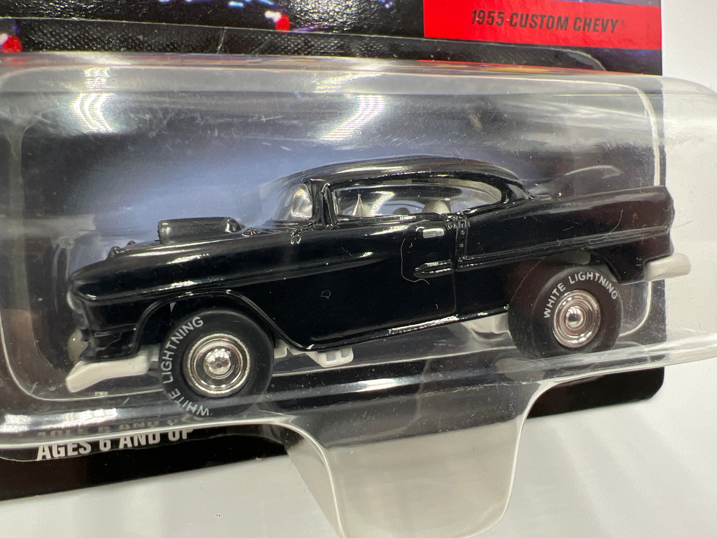 Johnny Lightning White Lightning Chase American Graffiti 1955 Custom Chevy Black