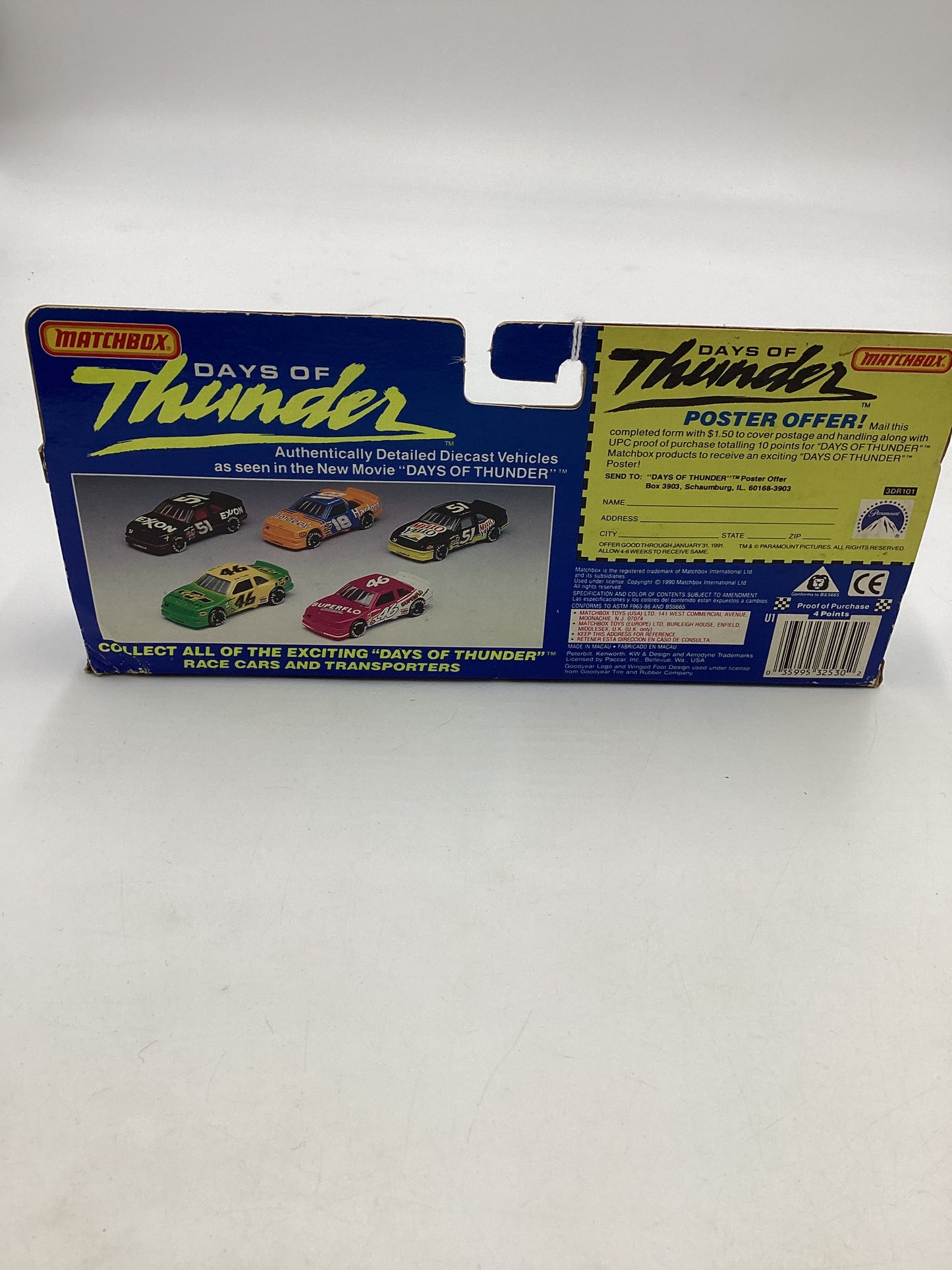 Matchbox Days of Thunder #32530 Race Car Transporter Hardees SR