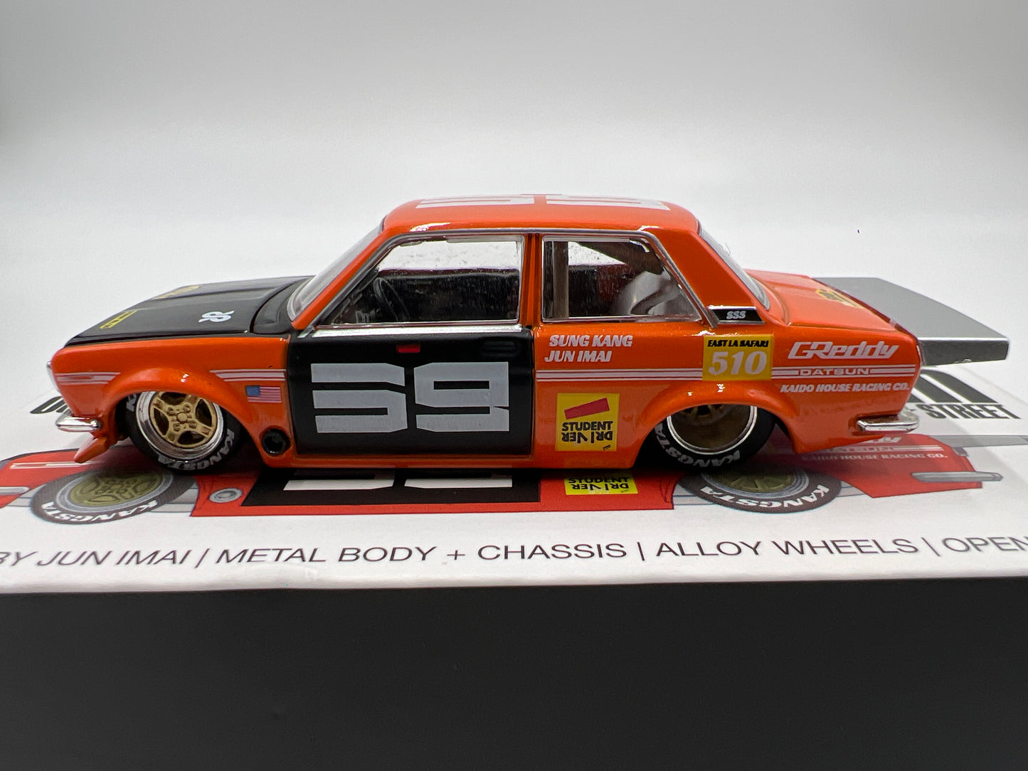 Mini GT Kaido House #004 Datsun 510 Pro Street Orange