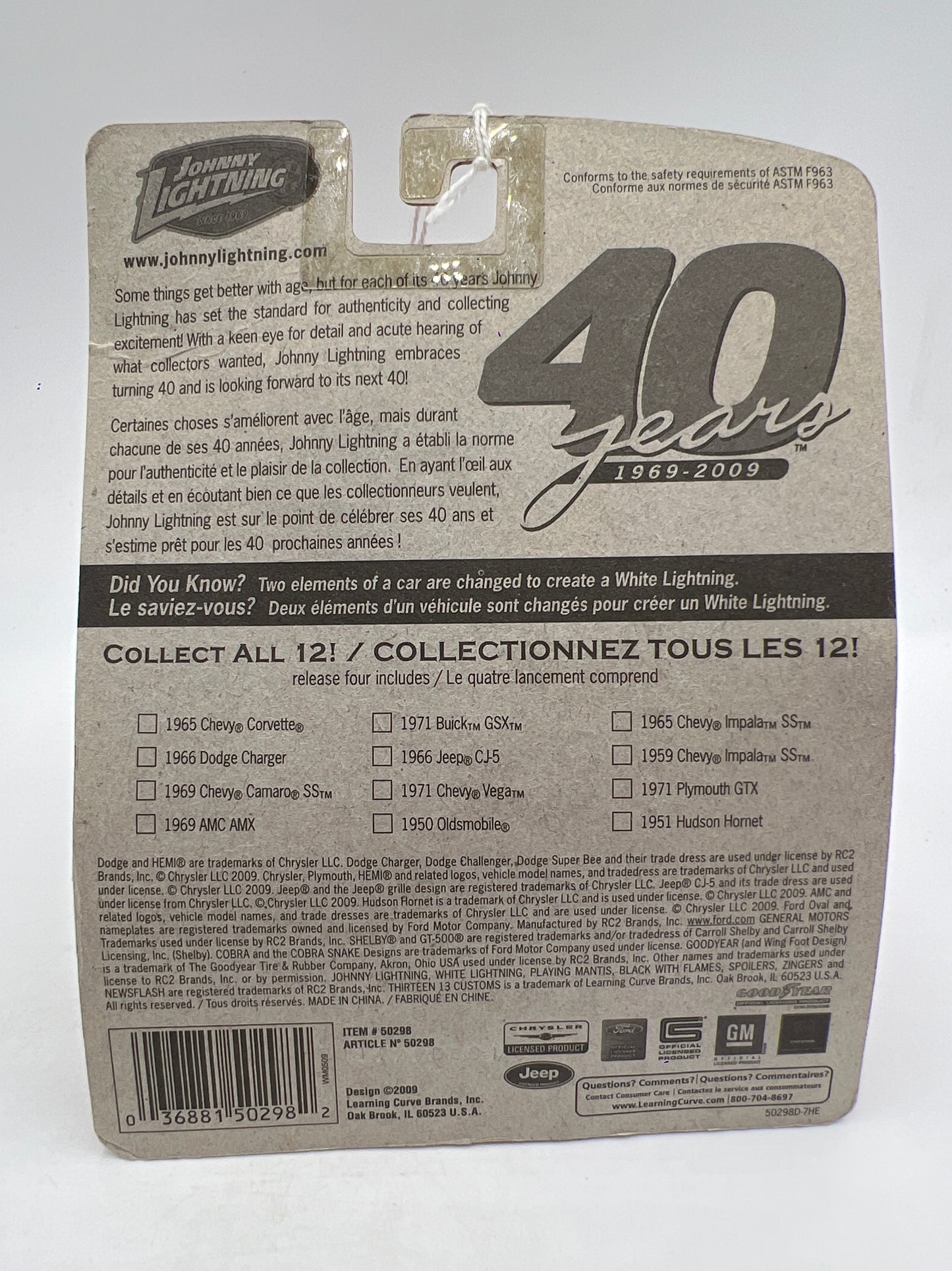 Johnny Lightning Small Card 1971 Plymouth GTX Pink 217D