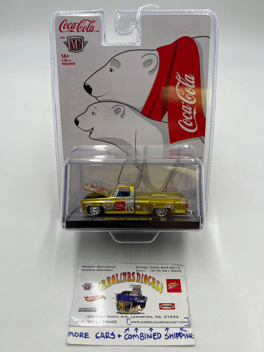 2024 M2 Machines Holiday Coca Cola 1973 Chevrolet Cheyenne Super 30 Gold SK09