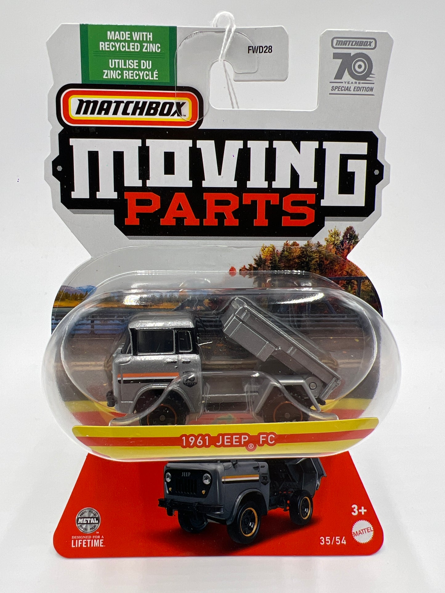 Matchbox Moving Parts #35 1961 Jeep FC Silver Special Edition 162A