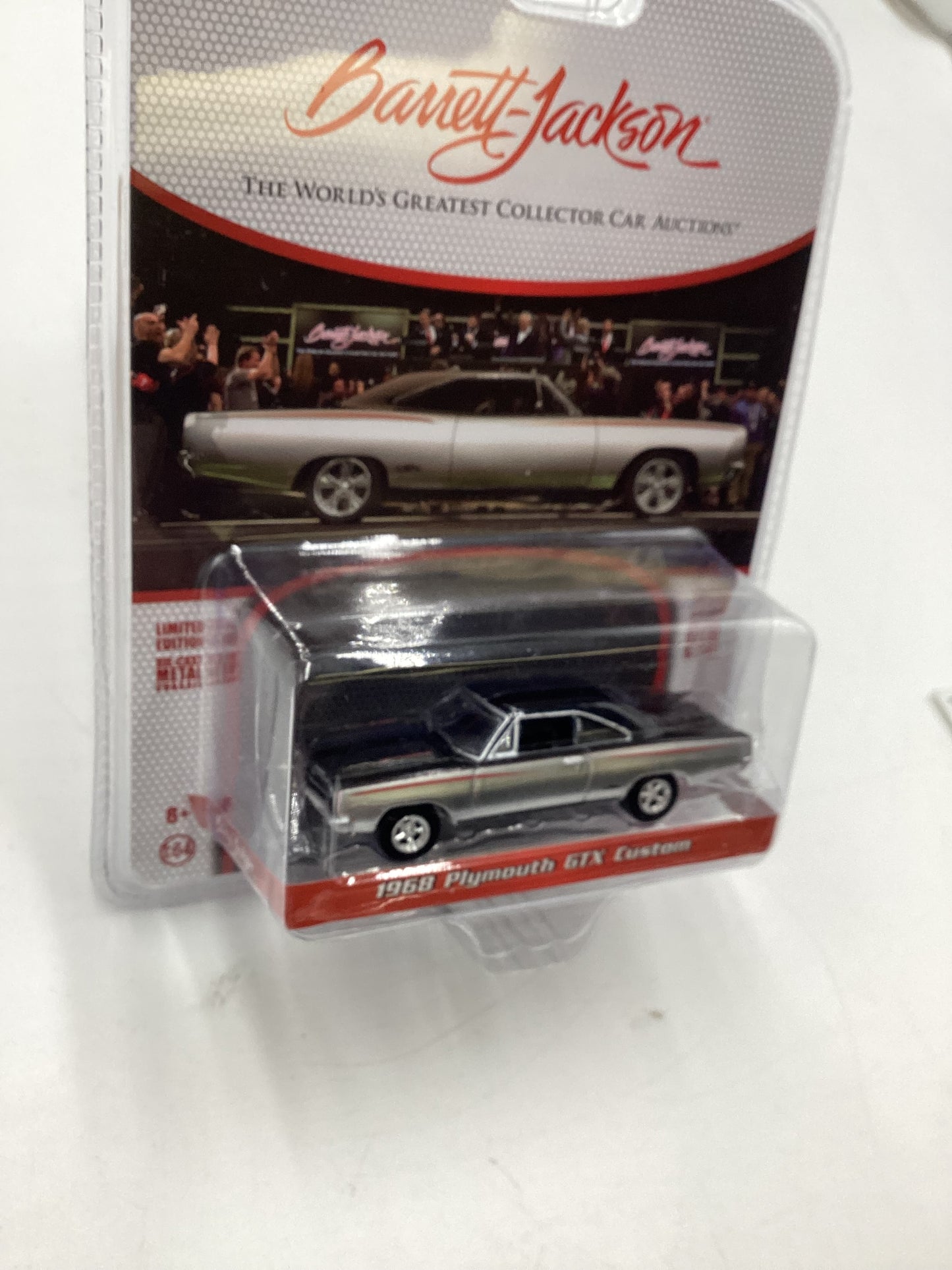 Greenlight 50th Anniversary Barrett-Jackson Series 61968 PlymouthGTX Custom Silver/Black 179F