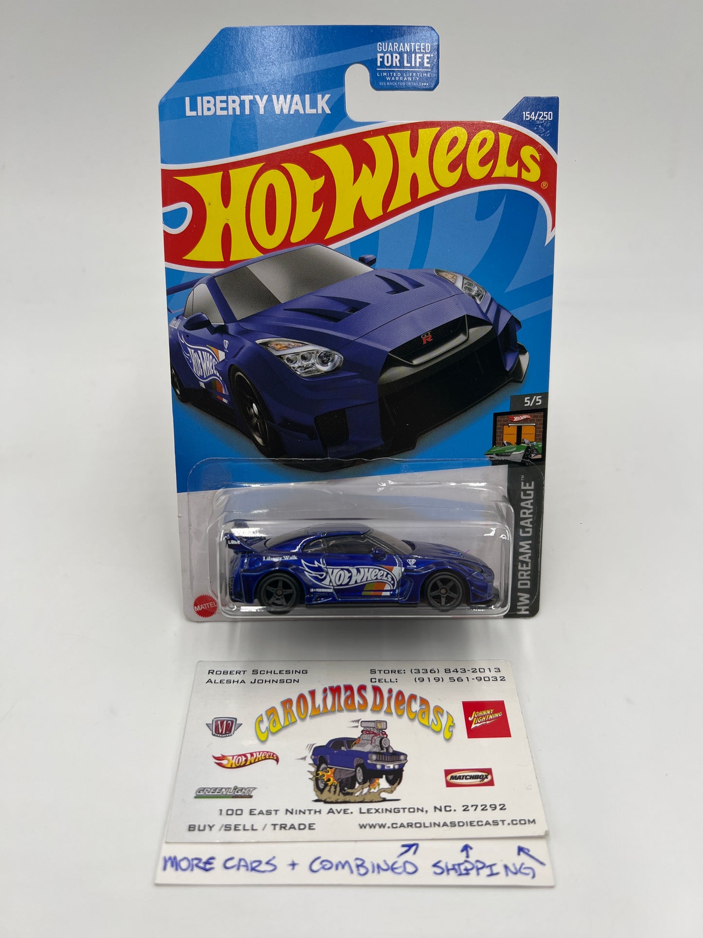 Hot Wheels LB-Silhouette Works GT Nissan 35GT-RR Ver.2 Blue Wheel Swap Custom On Card W/Protector SR