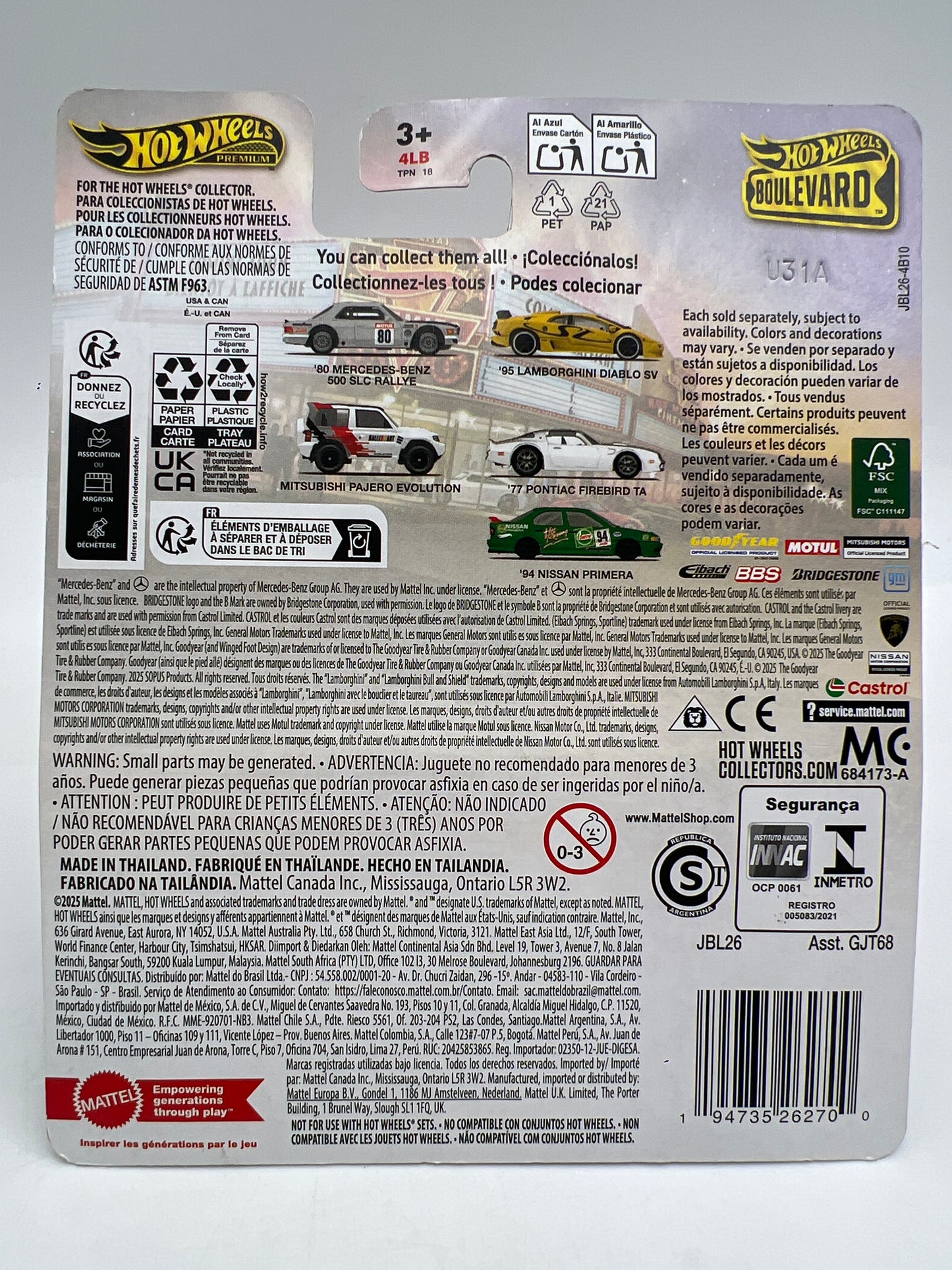 Hot Wheels Premium Boulevard #133 Mitsubishi Pajero Evolution 261C
