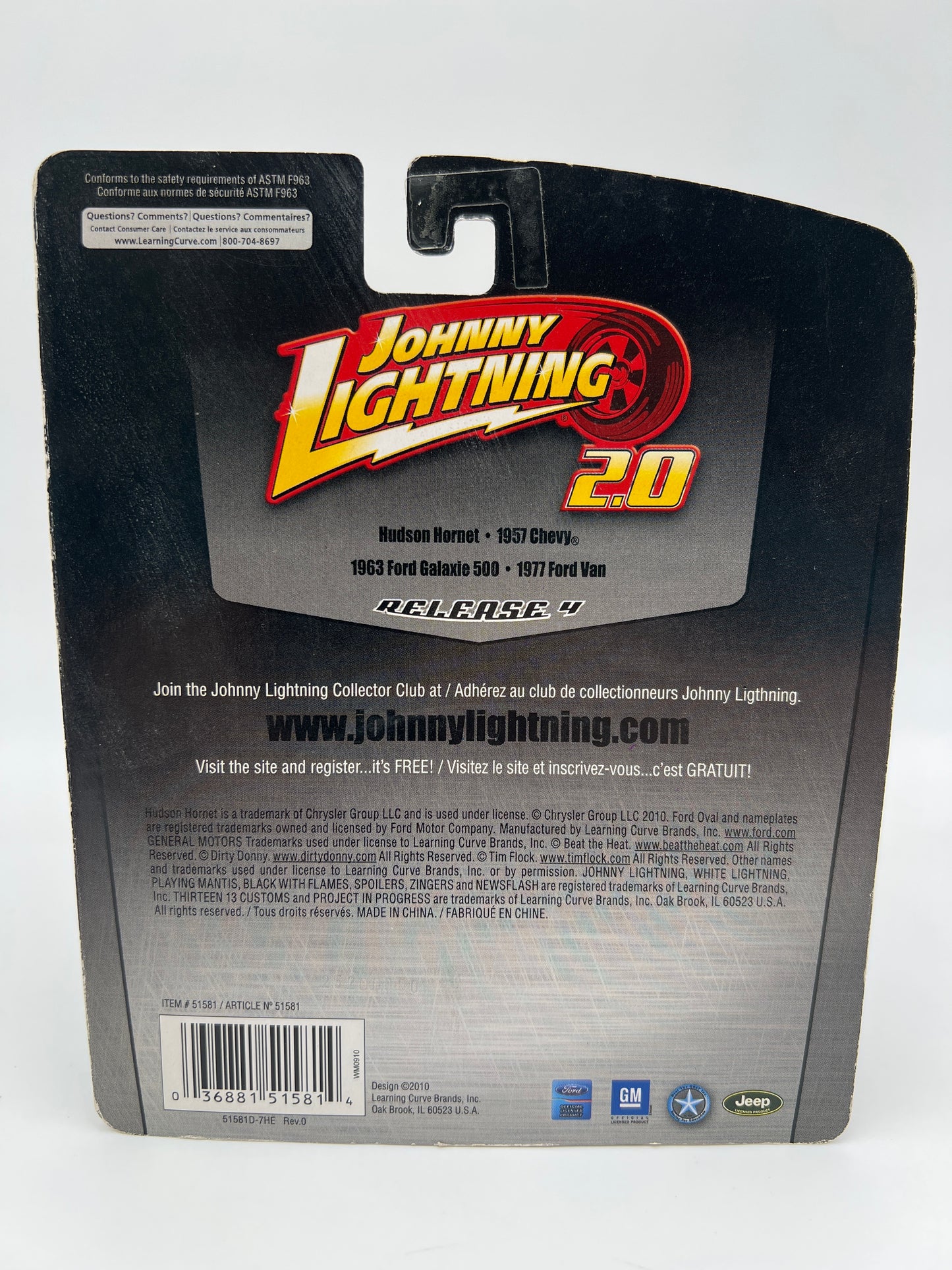 Johnny Lightning 2.0 Release #4 Tim Flocks Fabulous Hudson Hornet W/Protector VHTF