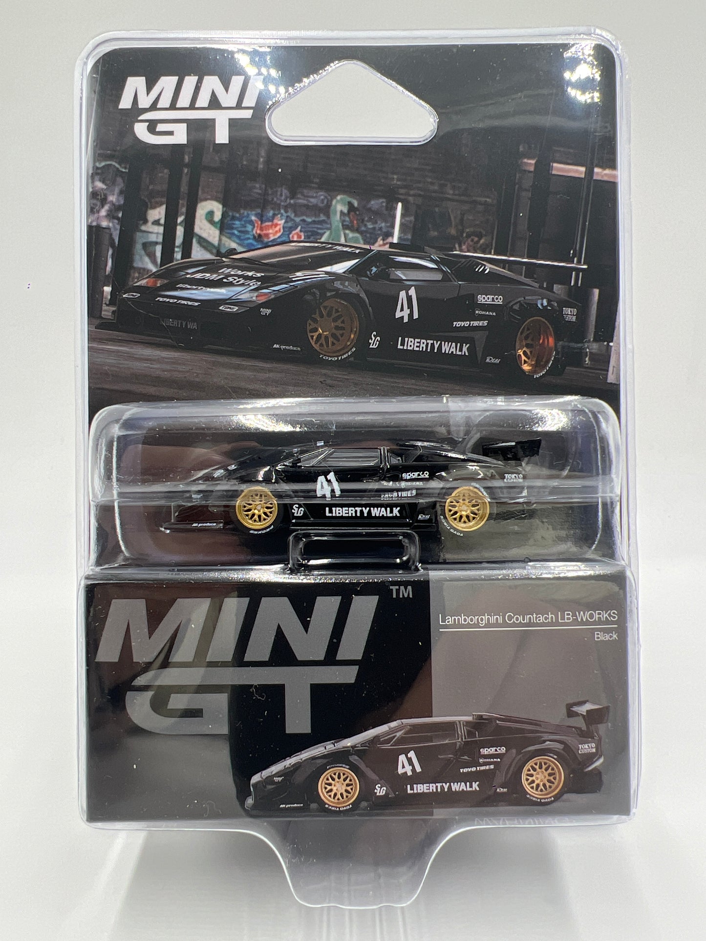 Mini GT #1081 Lamborghini Countach LB-Works Black