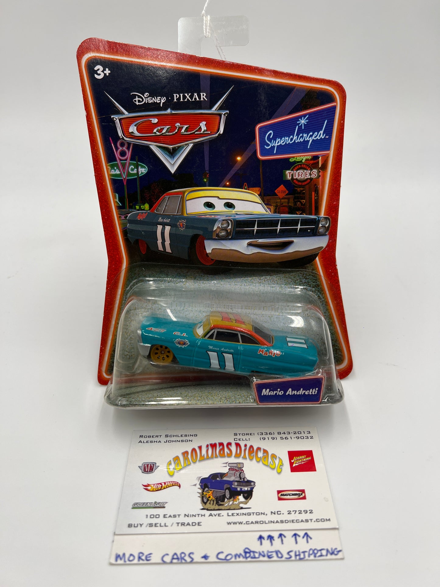 Disney Pixar Cars Supercharged Mario Andretti Blue 141C