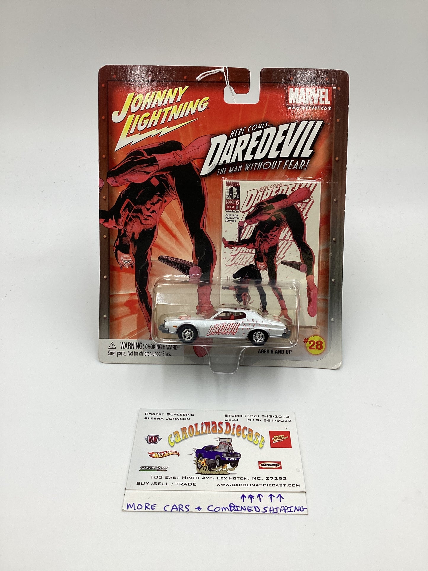 Johnny Lightning Marvel Daredevil #28 74 Ford Torino White 232A