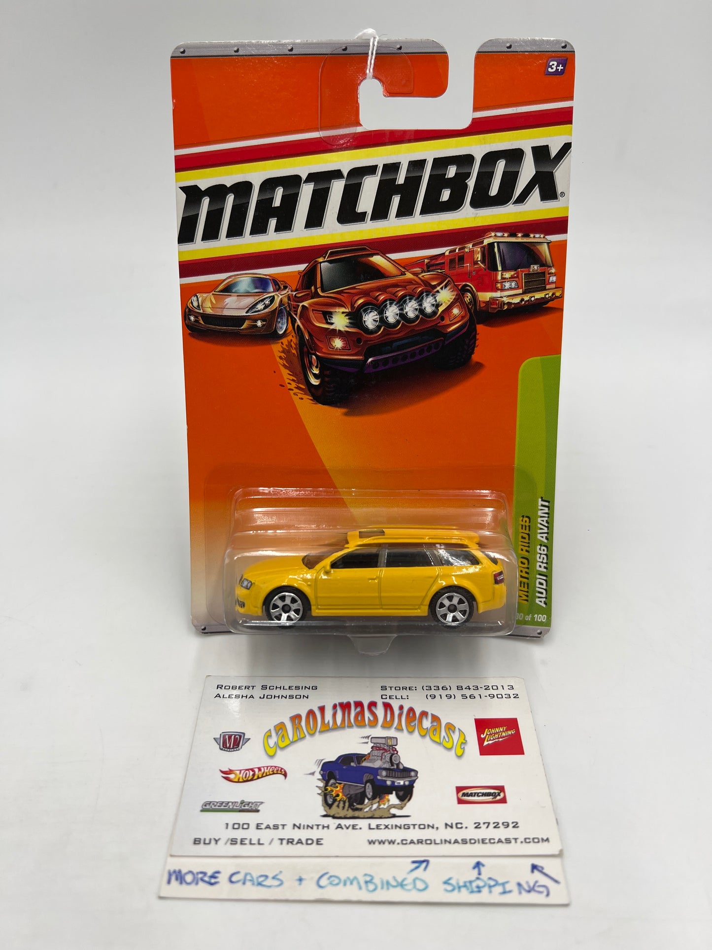 Matchbox Metro Rides  #30 Audi RS6 Avant Yellow 216L