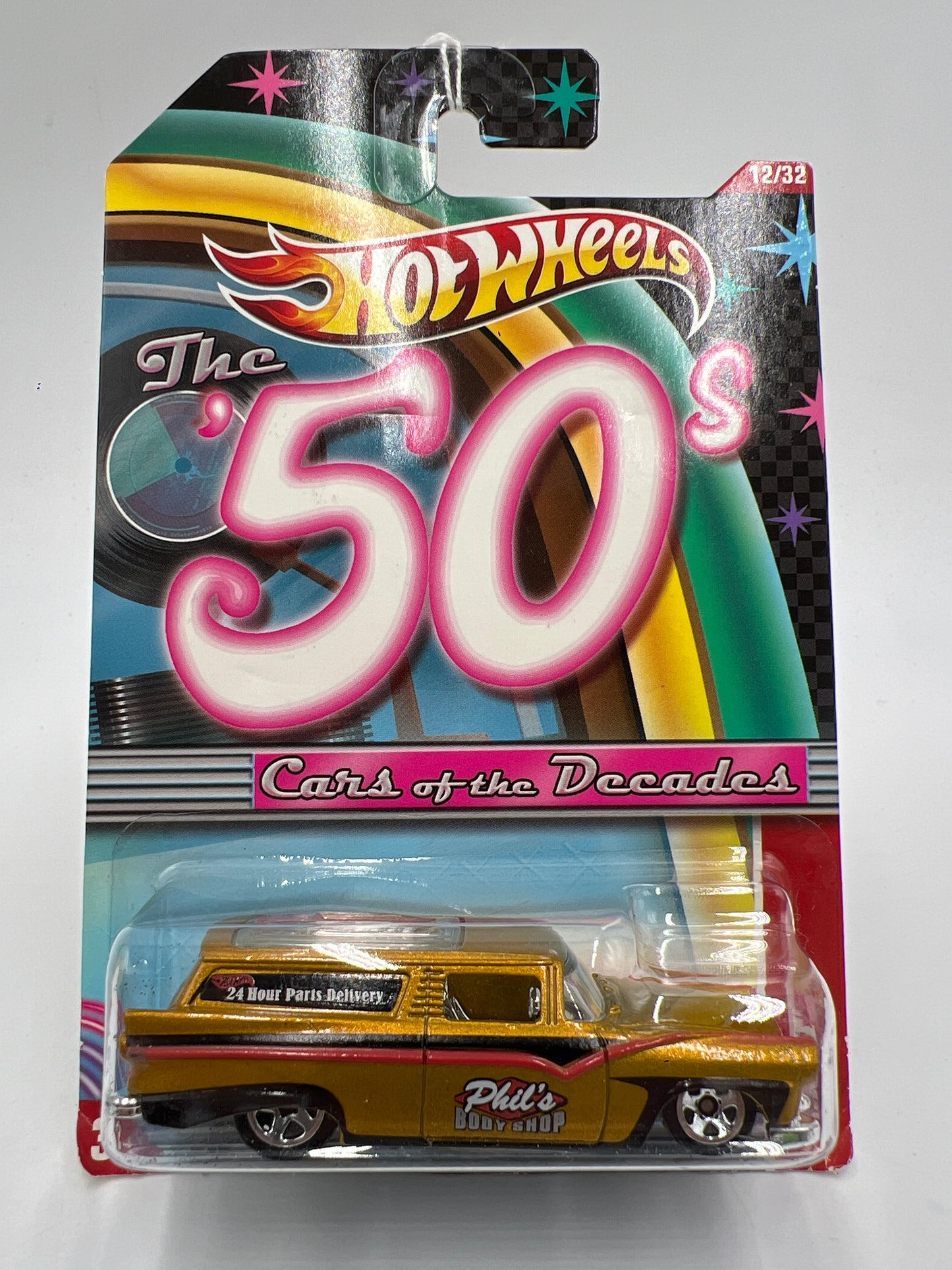Hot Wheels Cars of the Decades The 50s #12 8 Crate Chevy Gold 164C