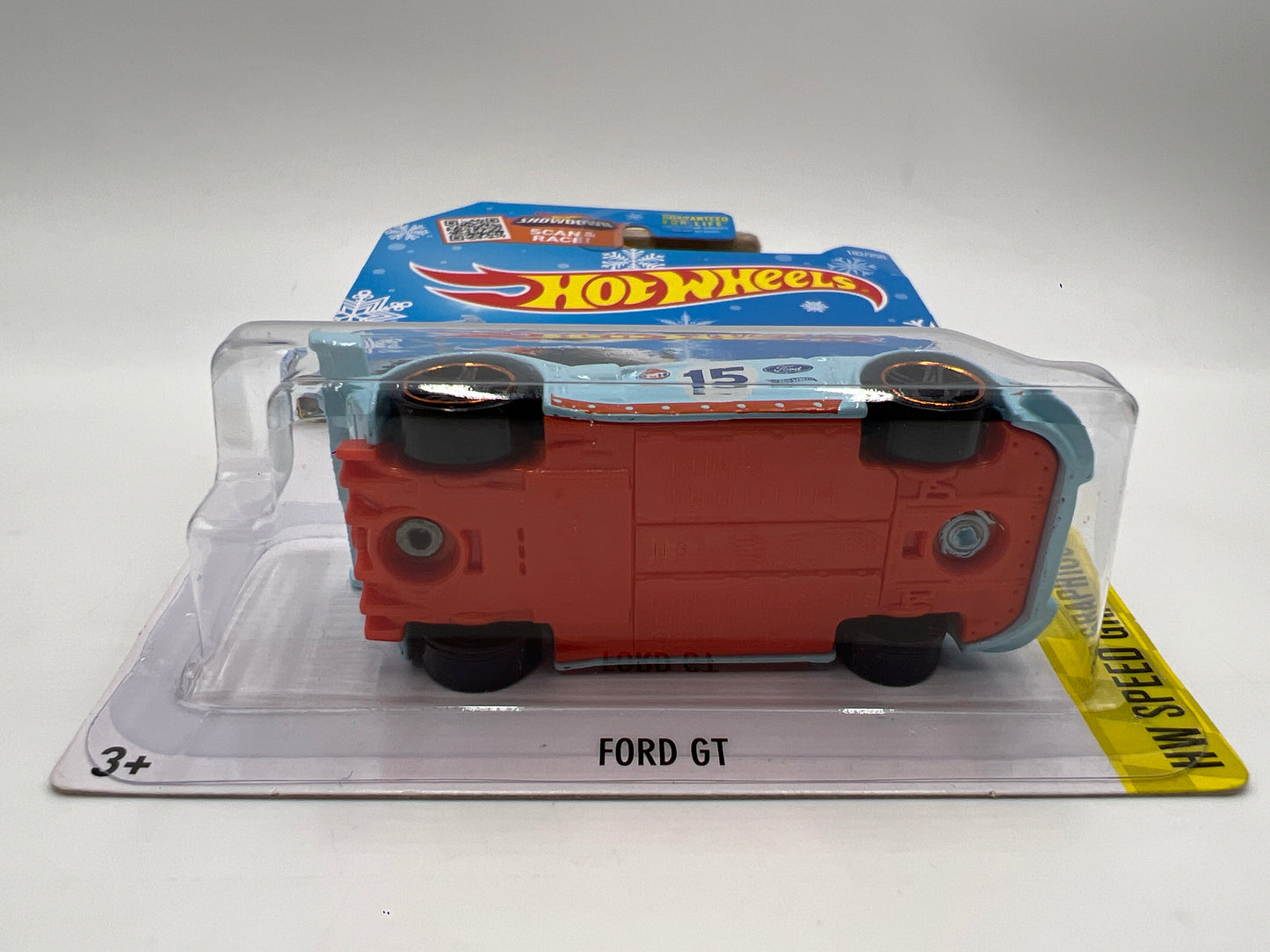 2016 Hot Wheels Target Exclusive Snowflake Card #182 Ford GT Gulf Blue W/Protector