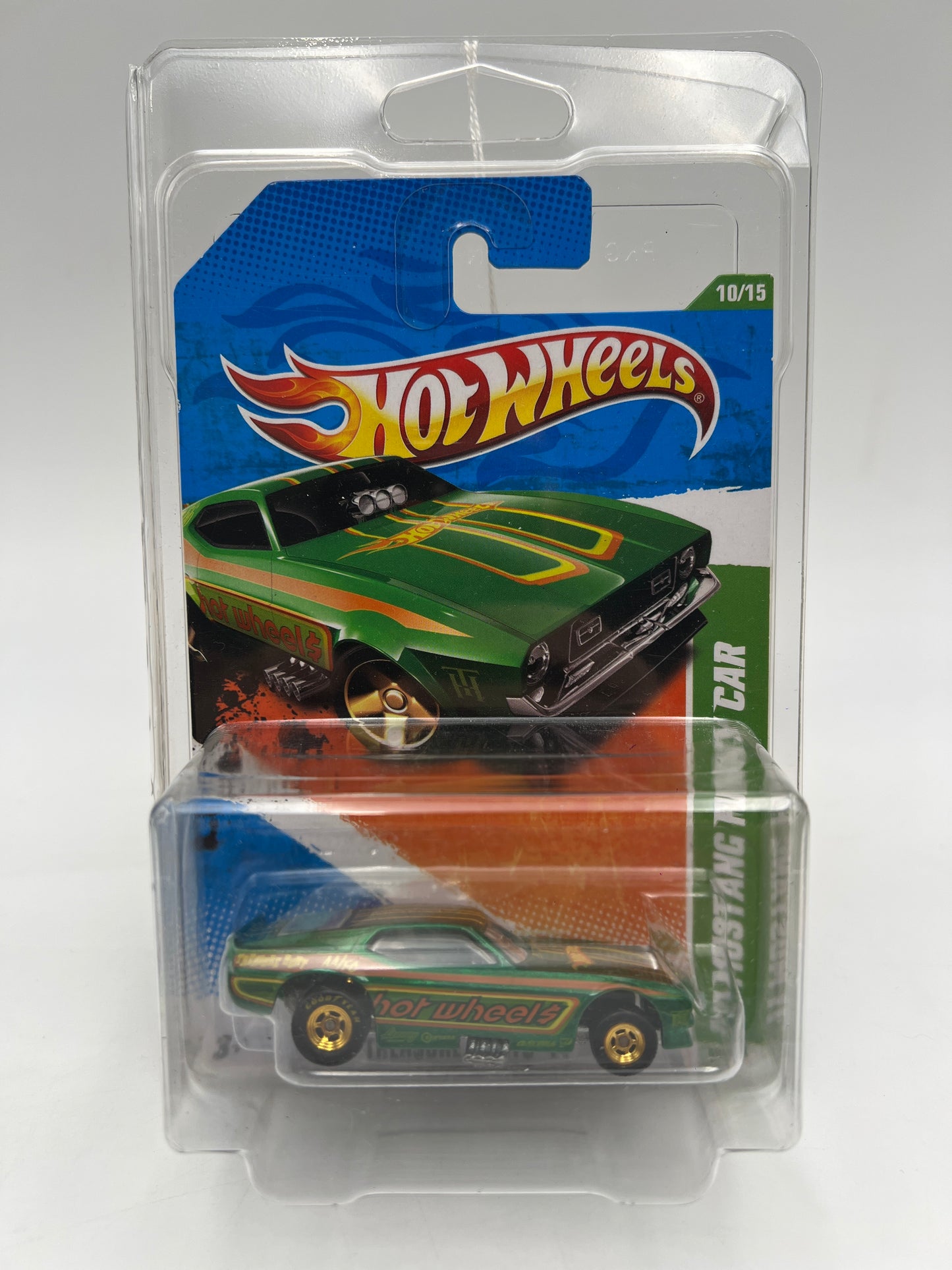 2011 Hot Wheels Super Treasure Hunt #60 71 Mustang Funny Car Green W/Protector