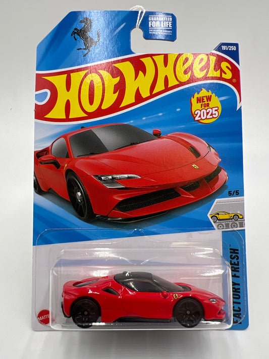 2025 Hot Wheels J Case Factory Fresh #191 Ferrari SF90 Stradale Red SR