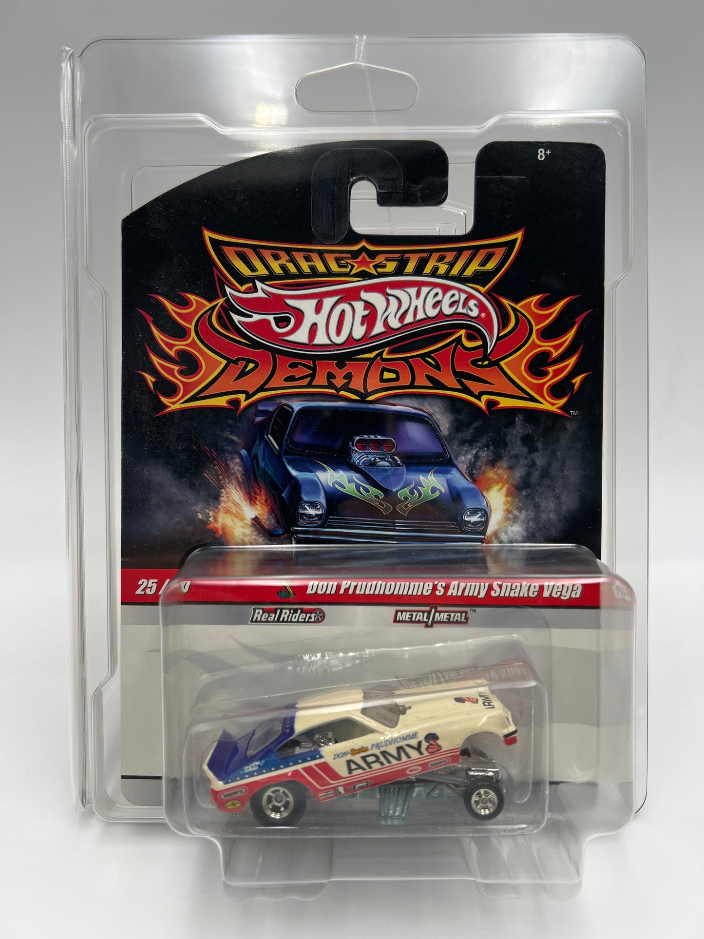 Hot Wheels Drag Strip Demons #25 Don Prudhommes Army Snake Vega W/Protector