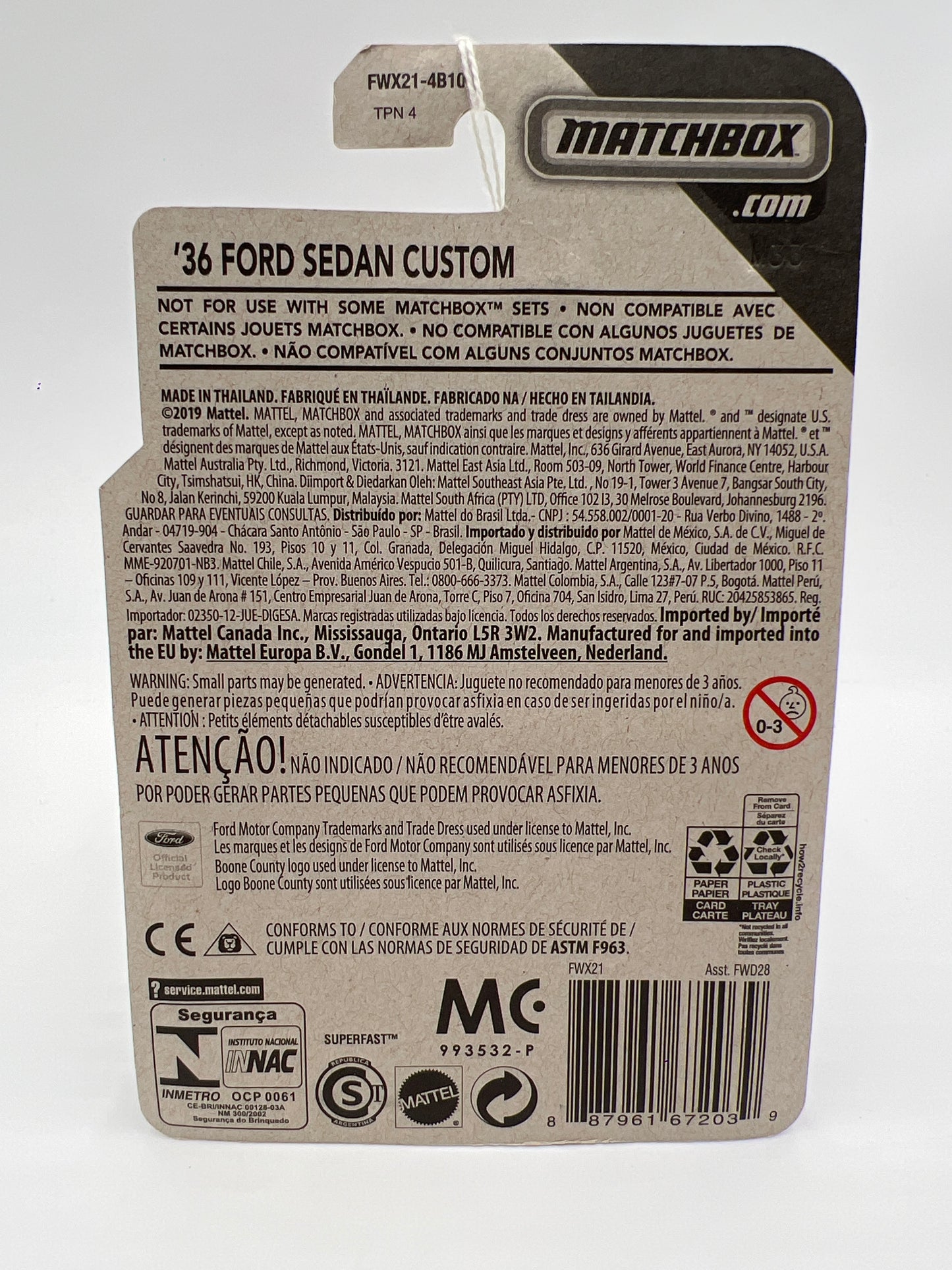 Matchbox Moving Parts MBX Road Trip 36 Ford Sedan Custom Green 168R