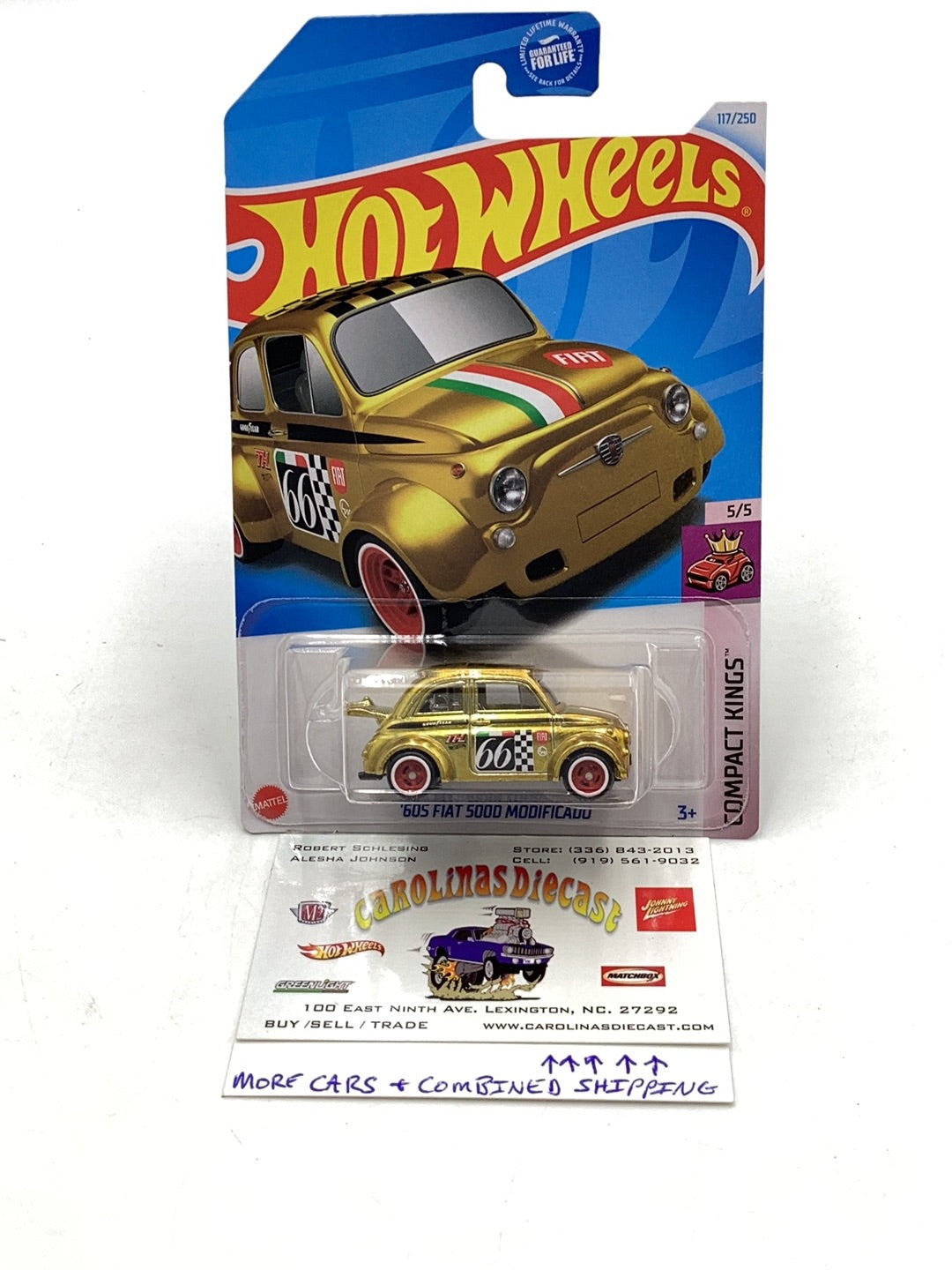 2024 Hot Wheels Super Treasure Hunt #117 60s Fiat 500D Modificado with protector