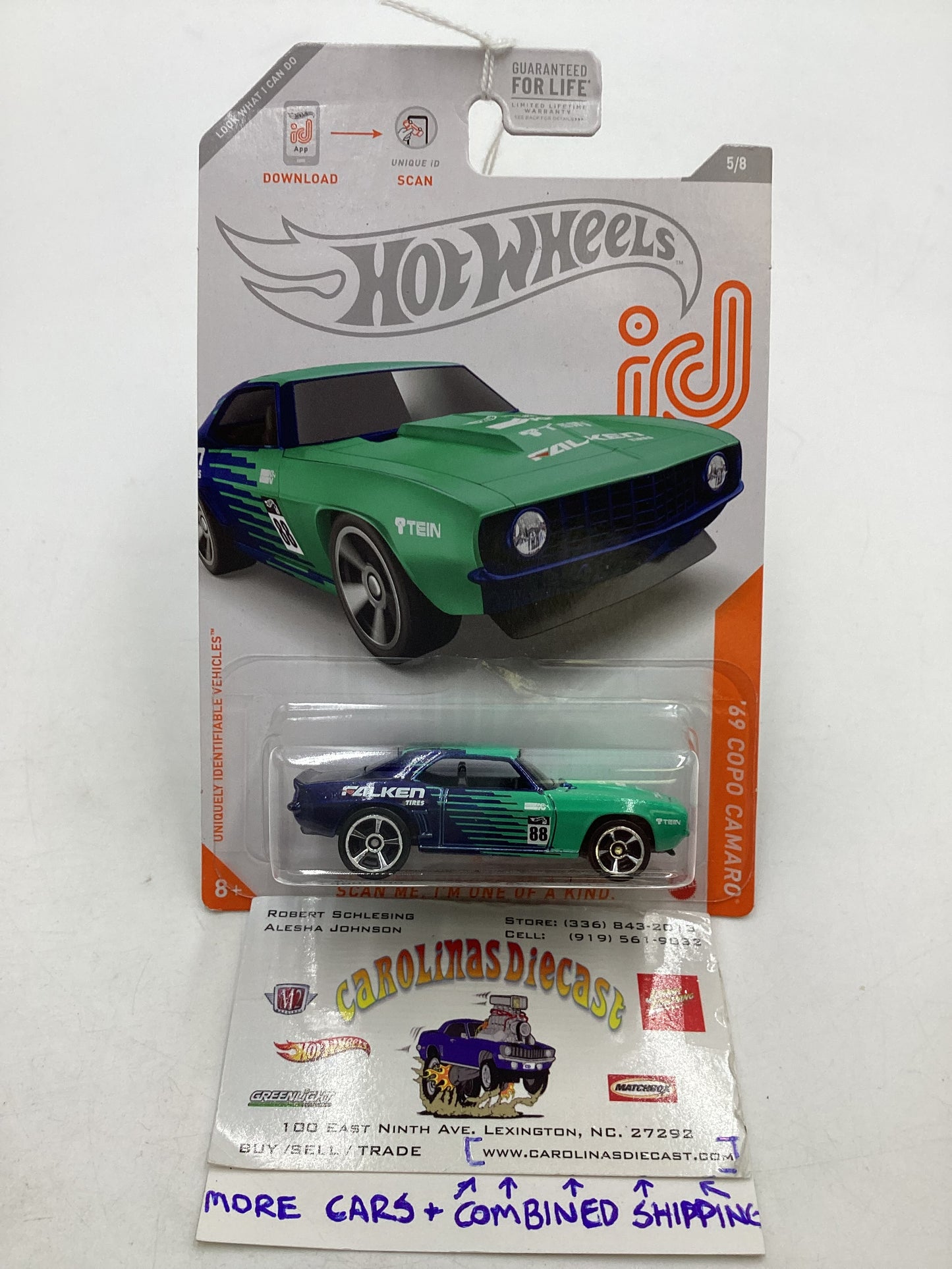 2021 Hot Wheels ID 5/8 69 Copo Camaro with protector