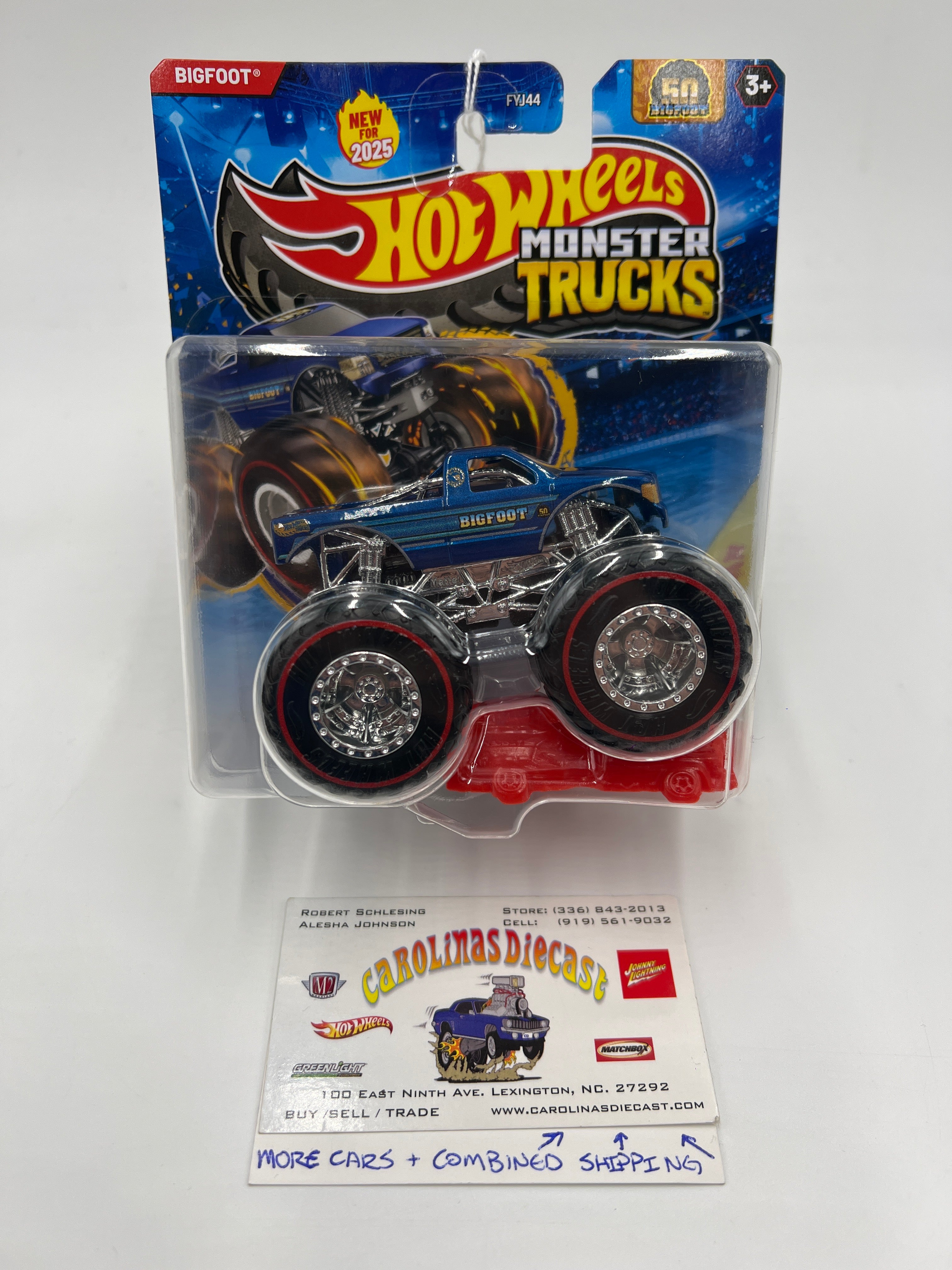 2025 Hot Wheels Monster Trucks Treasure Hunt Bigfoot Blue