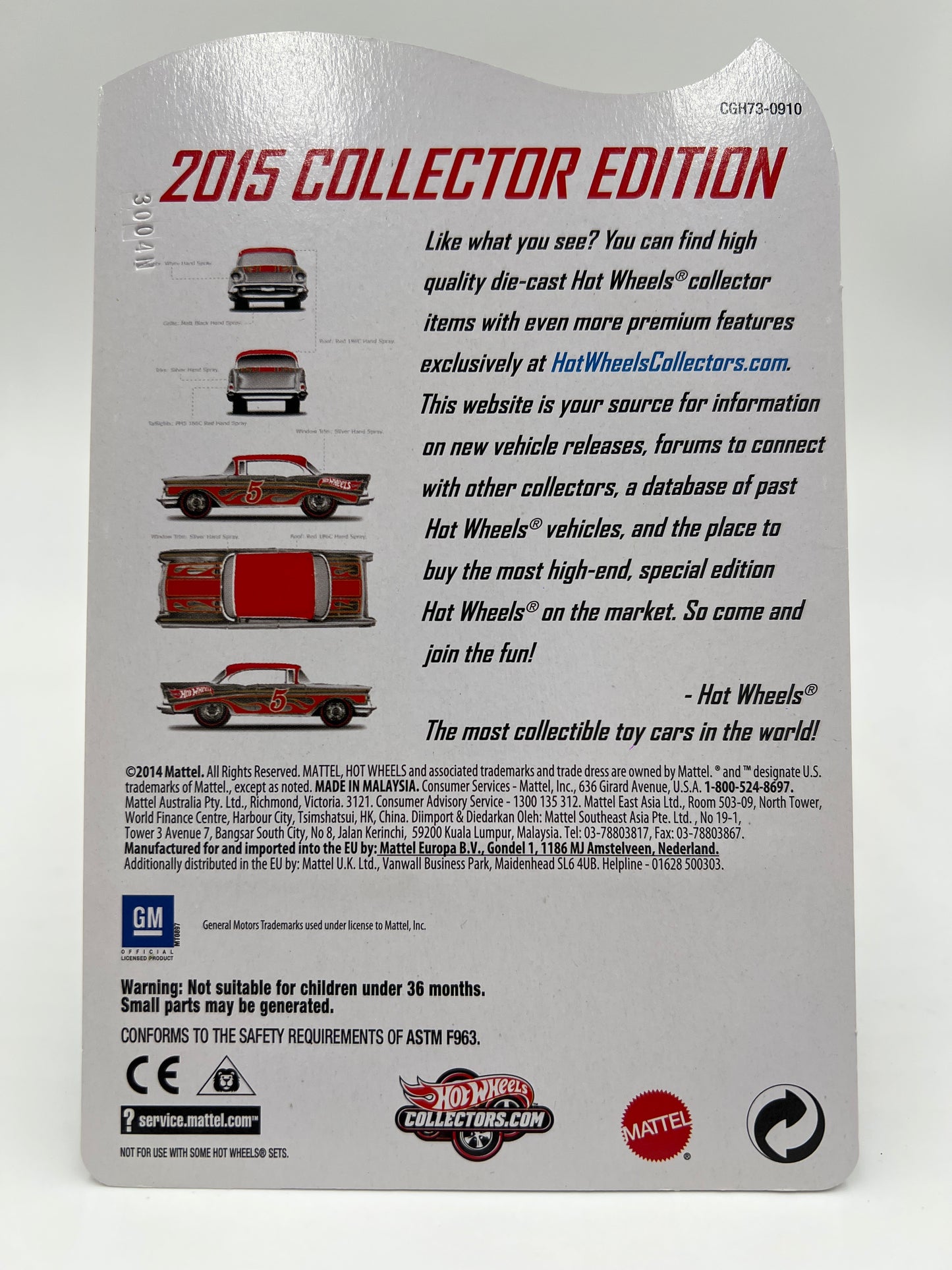 2015 Hot Wheels Zamac Edition Mail In #5 57 Chevy Bel Air W/Protector