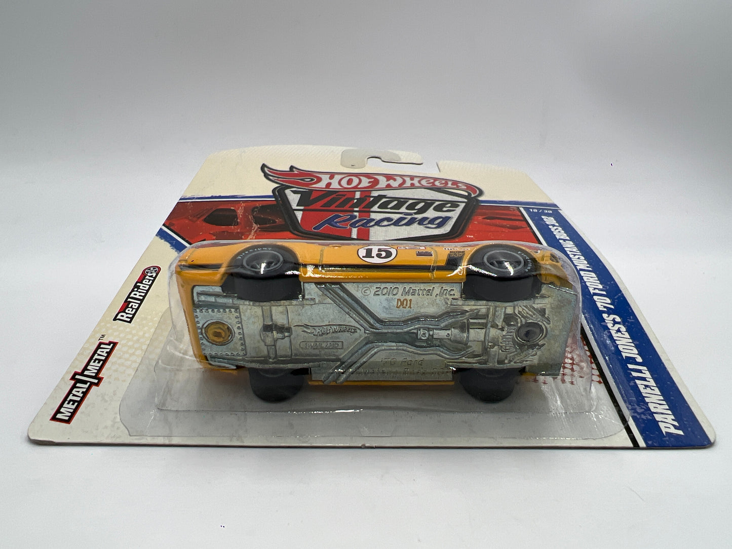 Hot Wheels Premium Vintage Racing #10 Parnelli Jones 70 Ford Mustang Boss 302 Yellow W/Protector