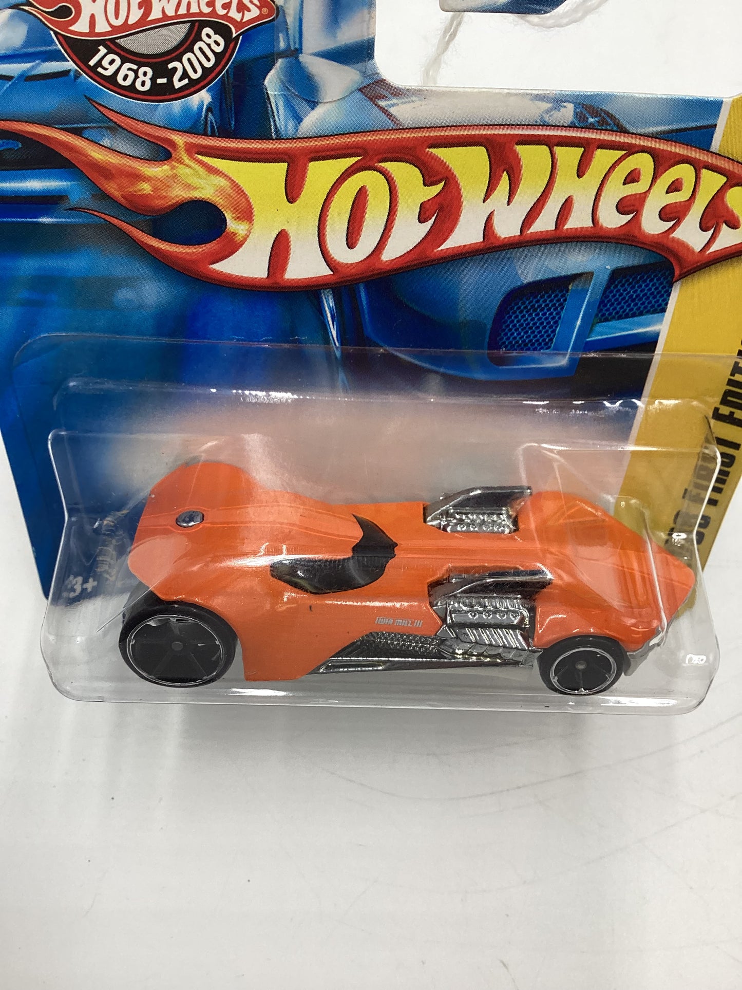 2008 Hot Wheels New Models #40 Twin Mill III Orange Short Card 116A